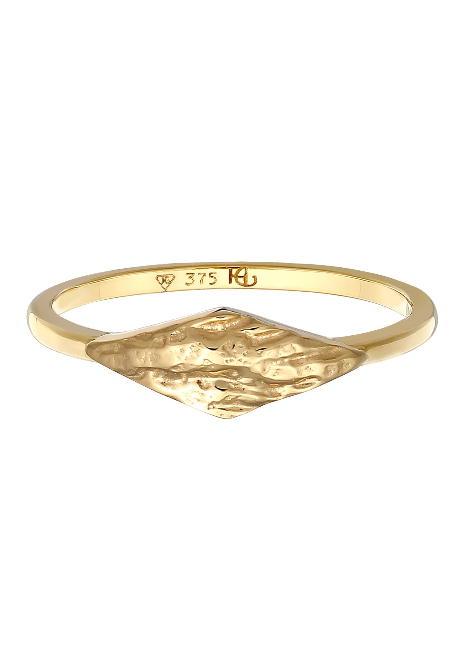 HAZE & GLORY Silberring »Ring Siegelring Marquis - Gratitude 375 Gelbgold«