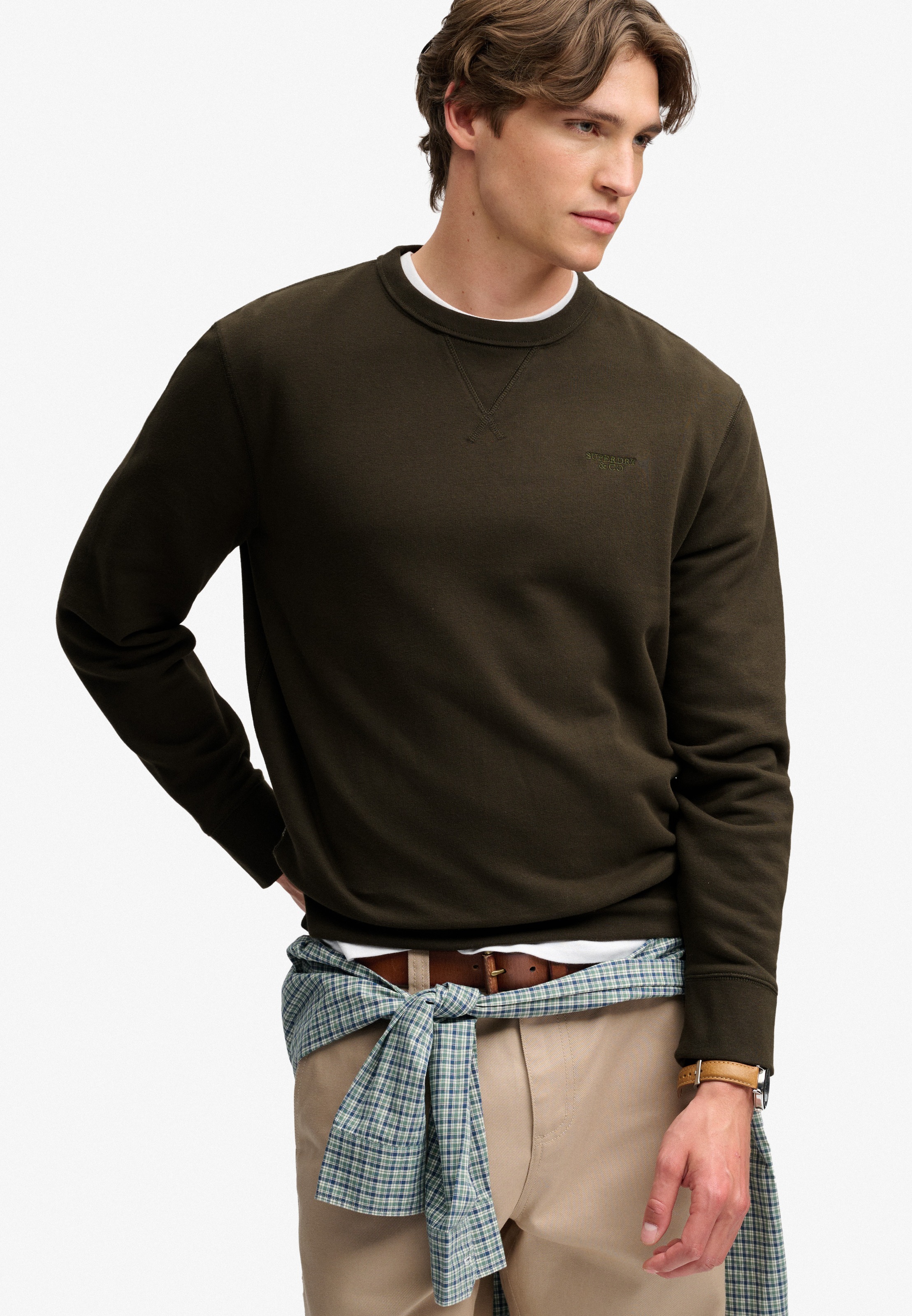 Superdry Sweatshirt »ESSENTIAL STACKED LOGO CREW«, Baumwollmischung
