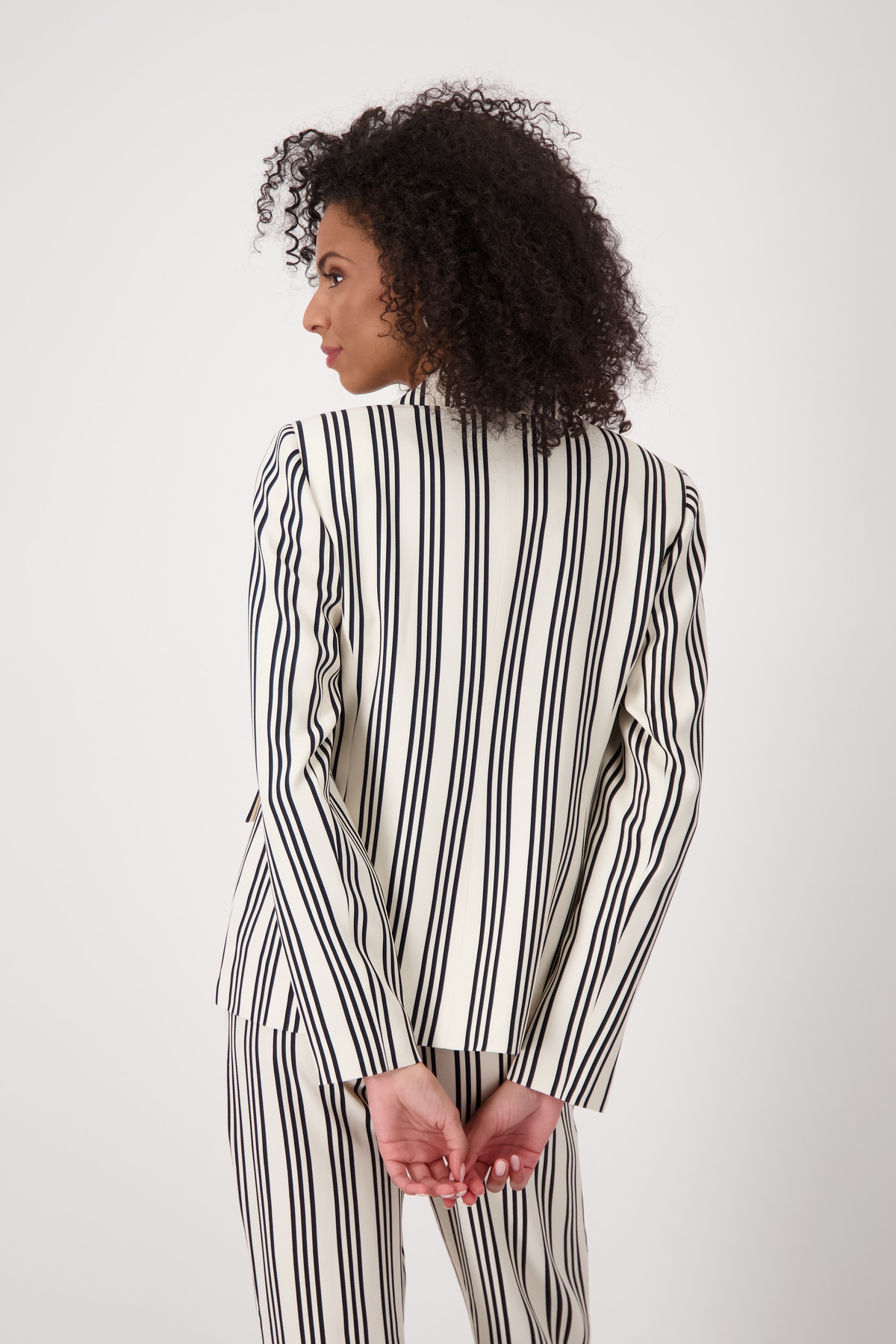 Monari Kurzblazer mit Streifen