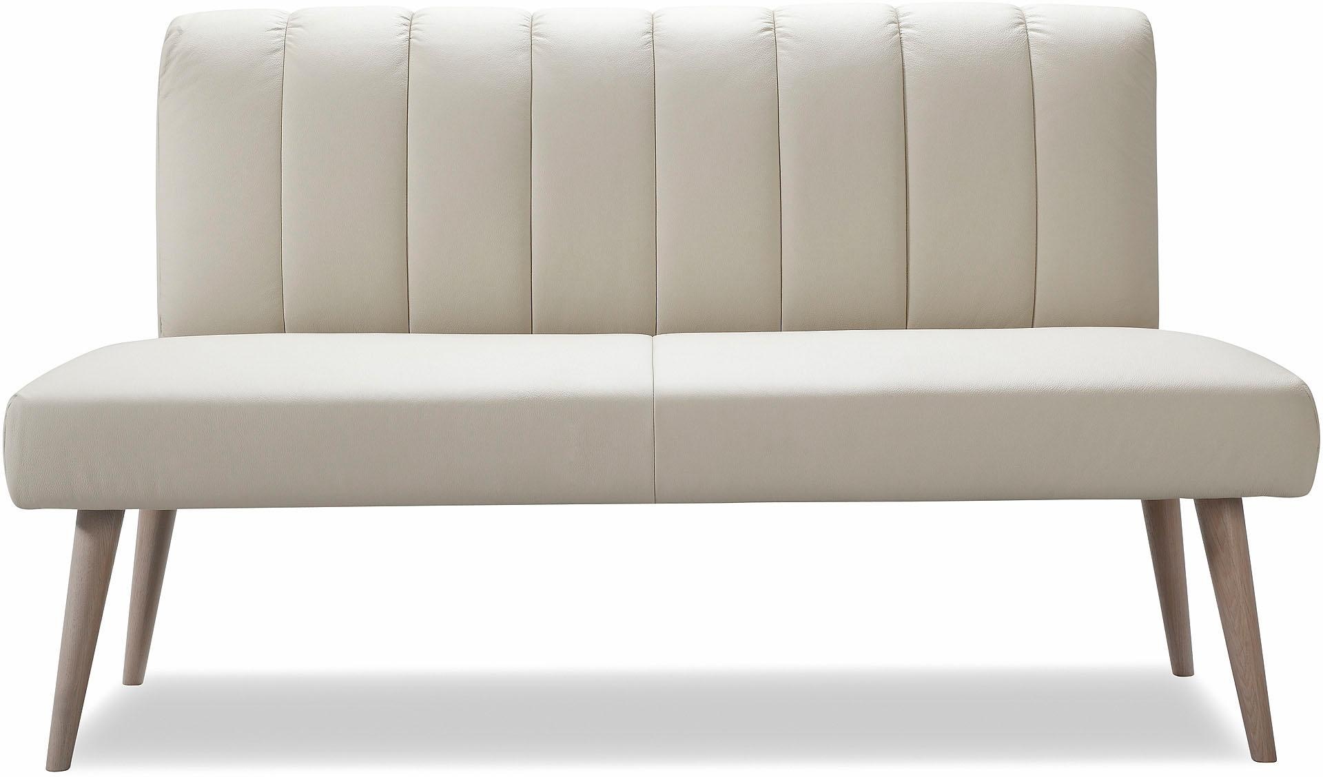 exxpo - sofa fashion Sitzbank »Costa, moderne Rückensteppung, bequem und elegant, hoher Holzfuß«, hochwertige Detailverarbeitung, Frei im Raum stellbar