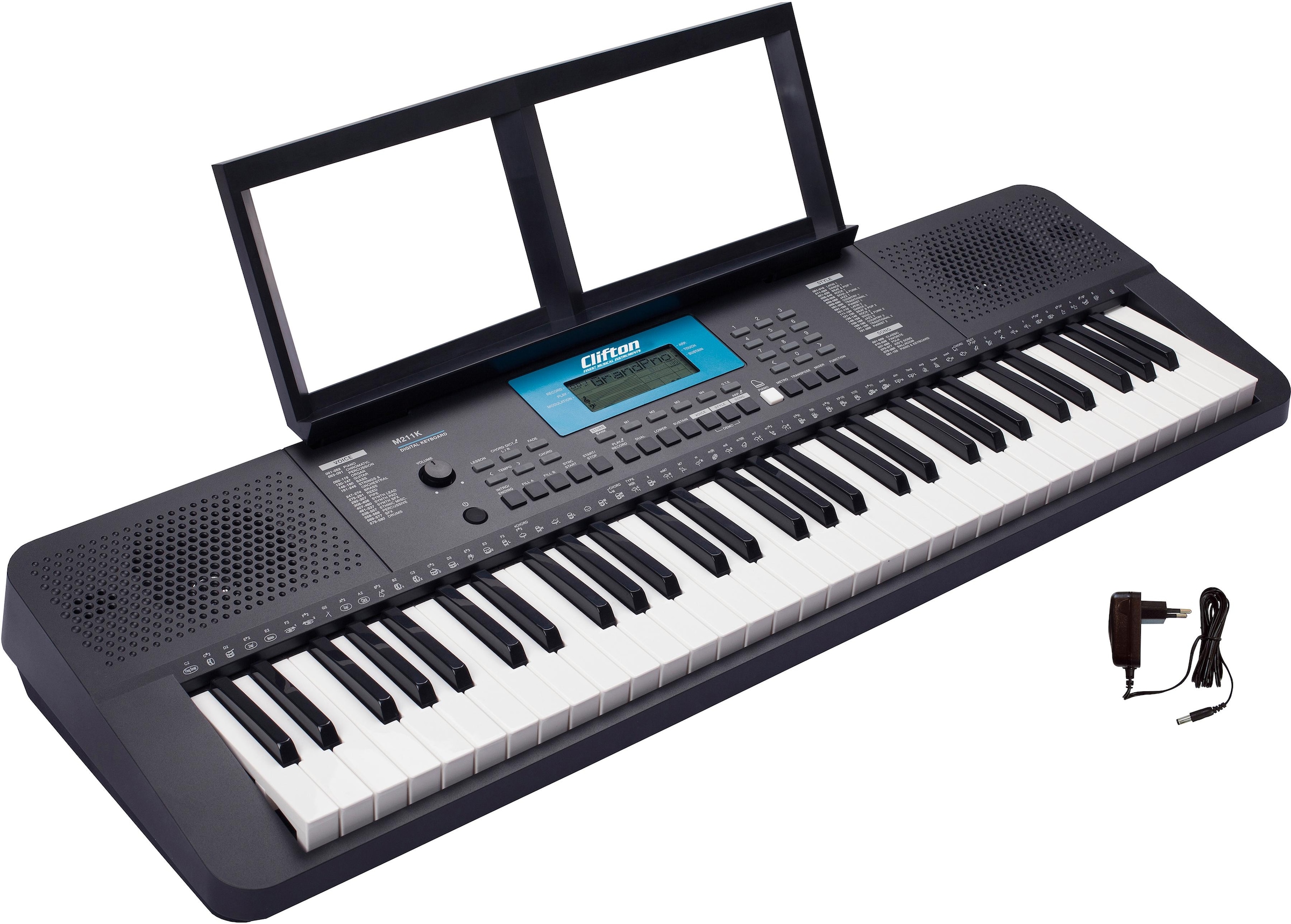 Clifton Home-Keyboard »M211«, mit 200 verschiedenen Schlagzeug Grooves