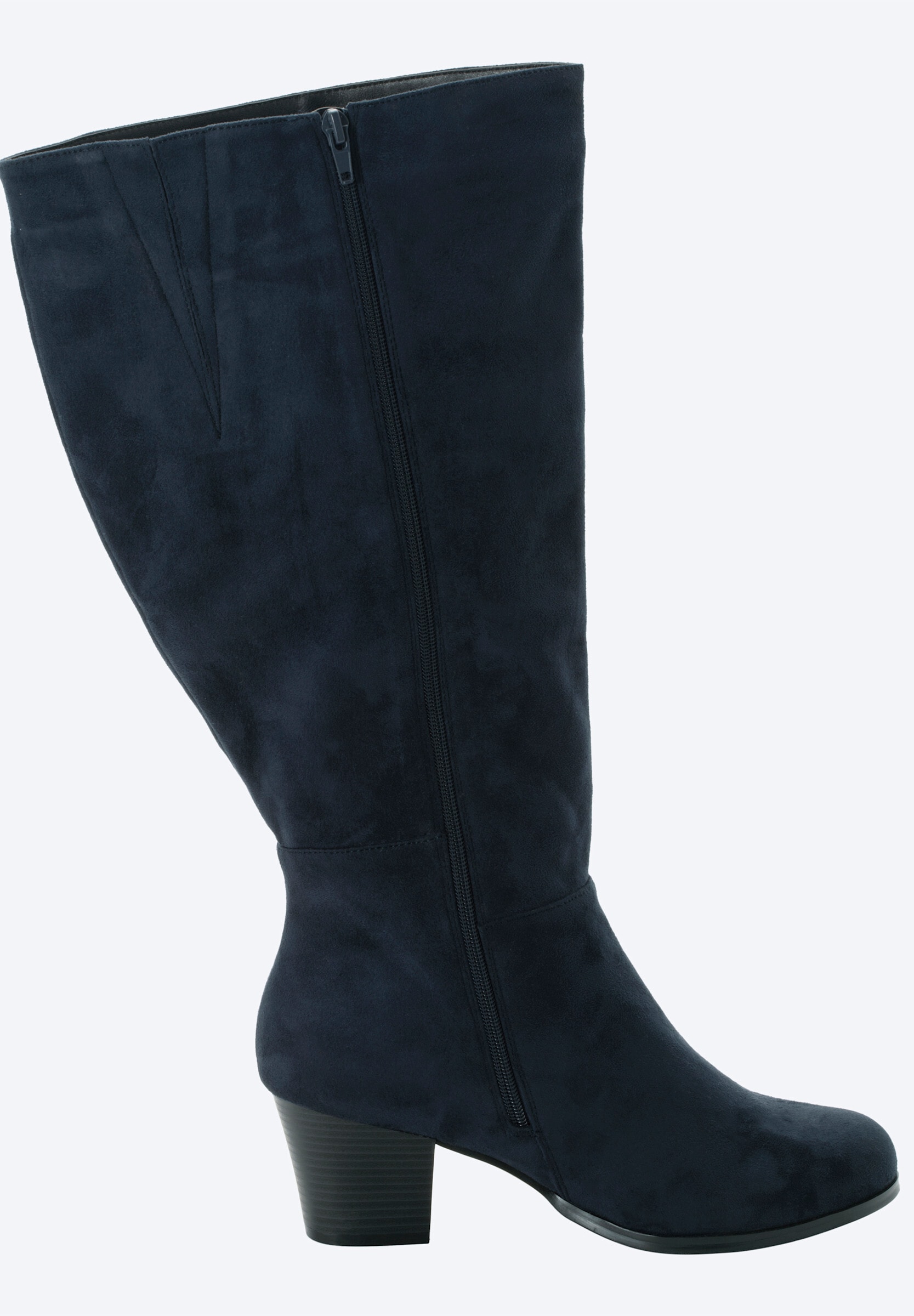 Sheego Stiefel »Weitschaftstiefel Weitschaftstiefel aus Velours-Lederimitat«