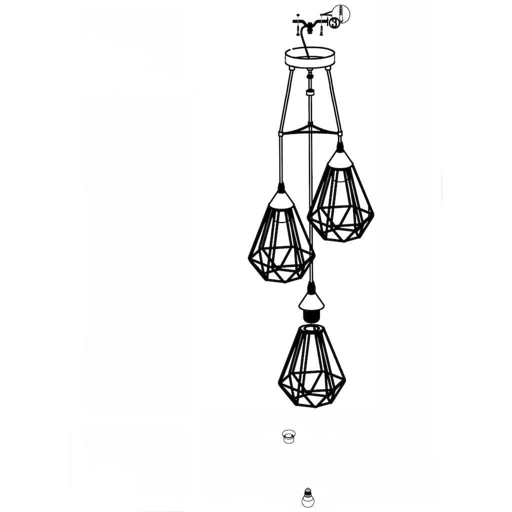 EGLO Pendelleuchte »TARBES«, 3 flammig-flammig