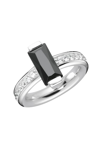 Silberring »Ring mit Zirkonia weiß und schwarz, Silber 925«
