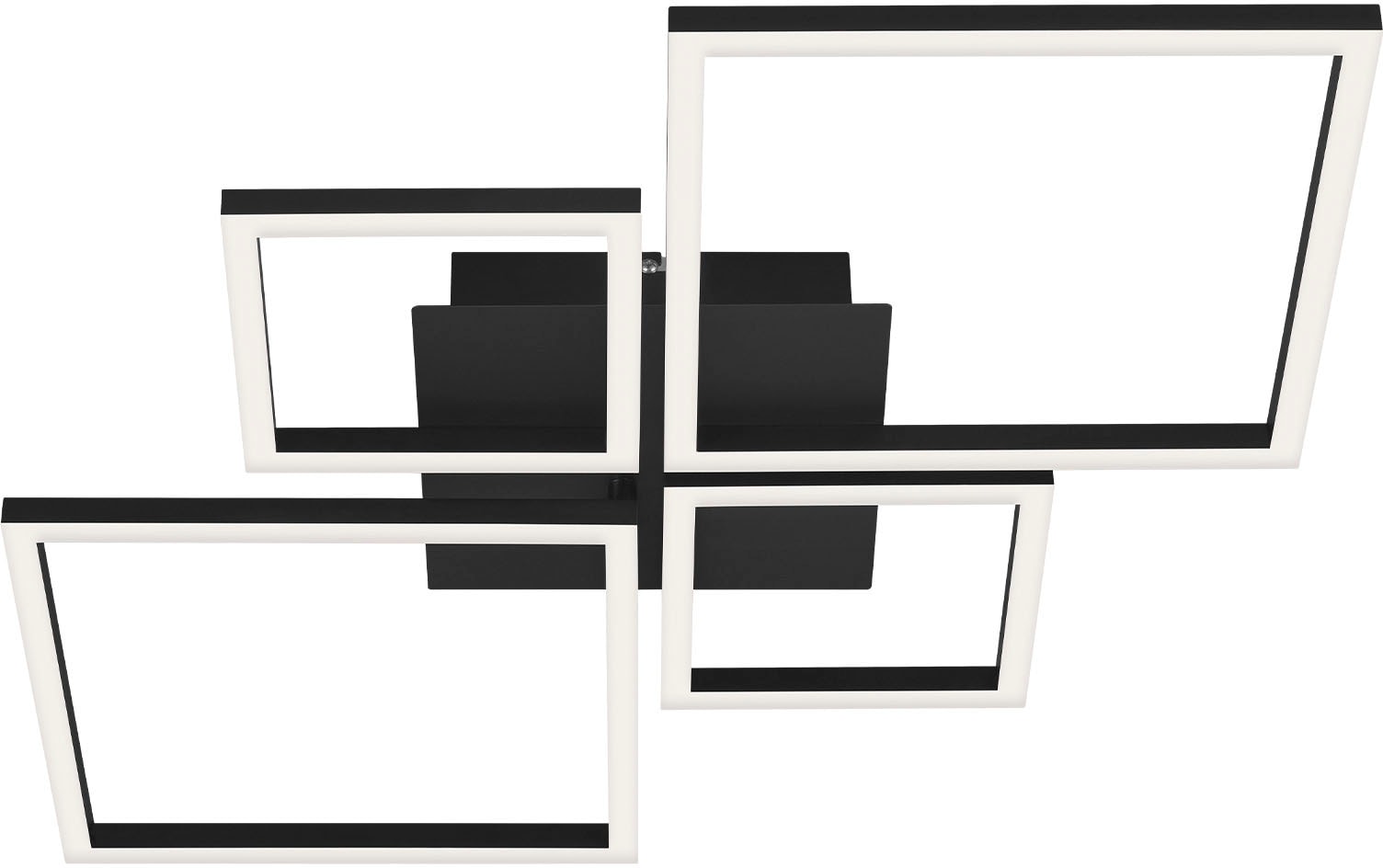 Briloner Leuchten LED Deckenleuchte »3128015 FRAME« LED-Board Warmweiß Deckenlampe, 75x47x7,3cm, Schwarz, 48W, Wohnzimmer, Schlafzimmer