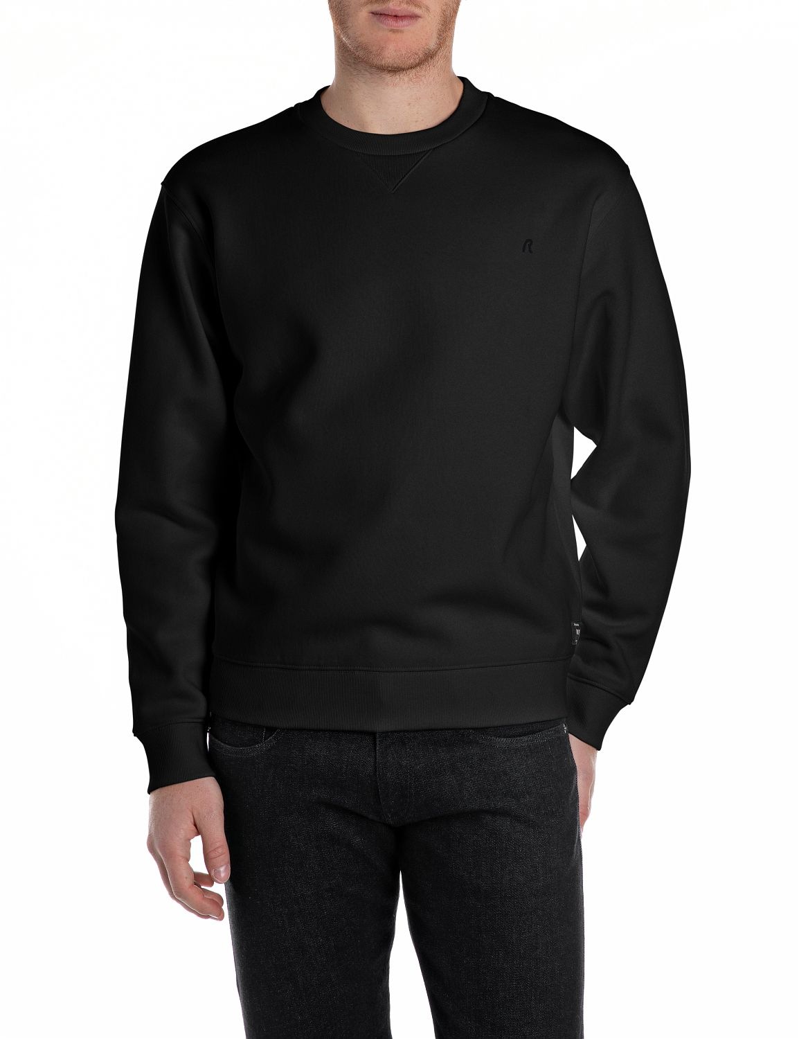 Replay Sweatshirt , mit V-Einsatz am Halsausschnitt
