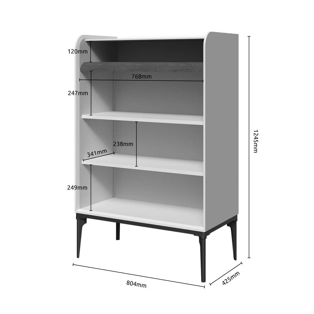INOSIGN Highboard »Sofy  Sideboard, Kommode, Anrichte, Schrank« UV lackiert, Soft Close Funktion, Metallgestell in Anthrazit Dekor