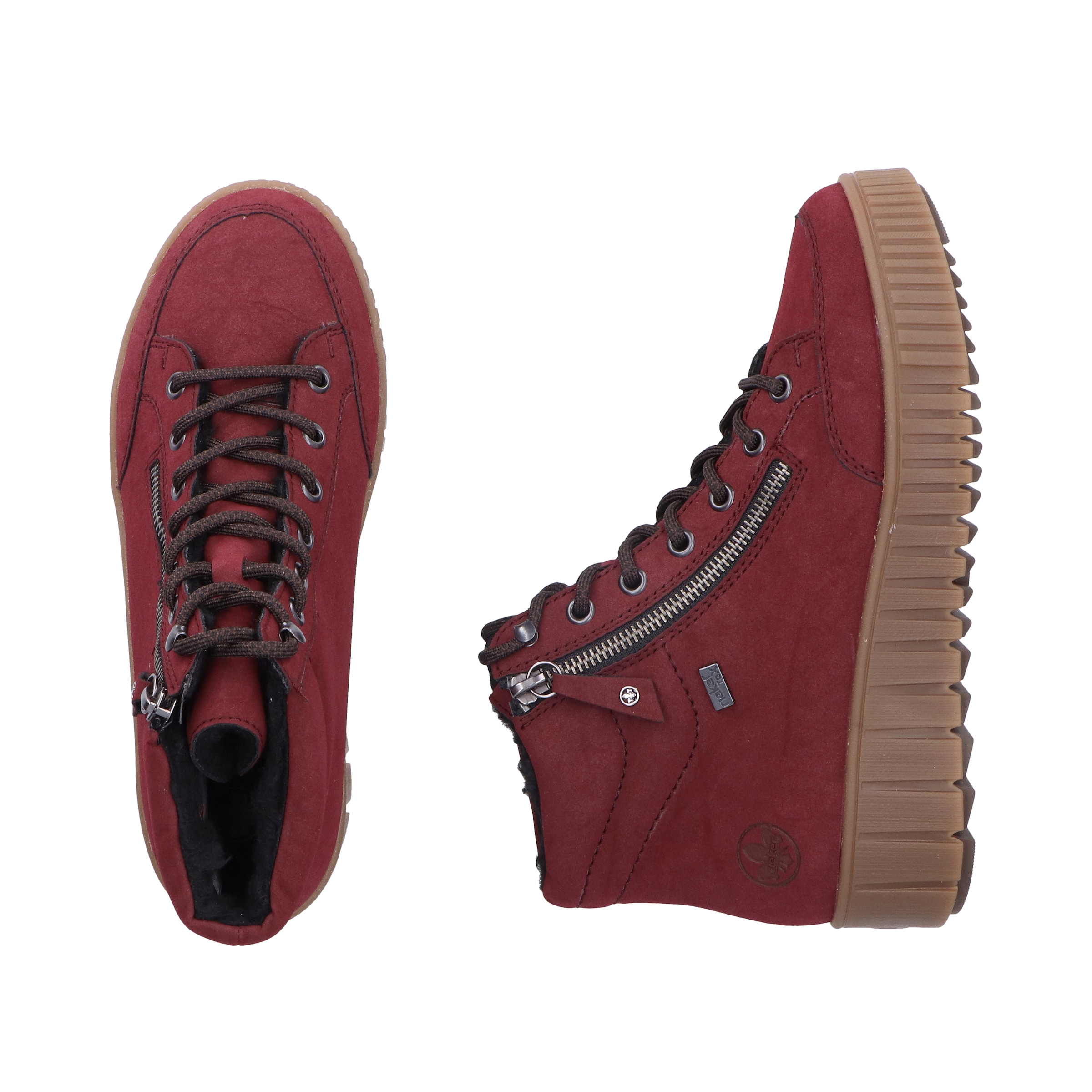 Rieker Winterboots  Plateaustiefelette, Schnürboots mit Warmfutter und TEX-Ausstattung
