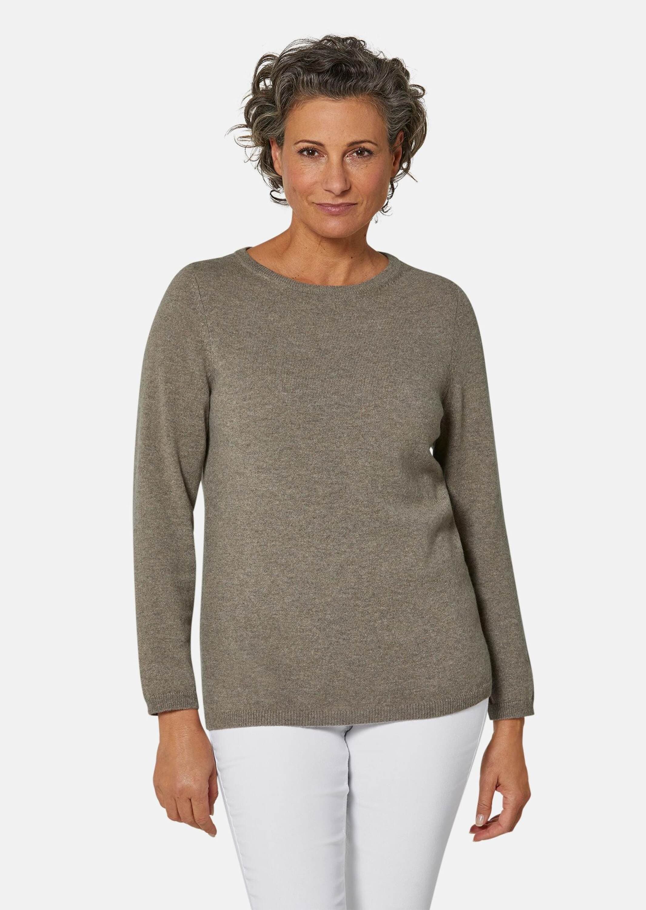 GOLDNER Strickpullover »Kurzgröße Feinstrickshirt mit U-Boot-Ausschnitt« keine/nicht relevant