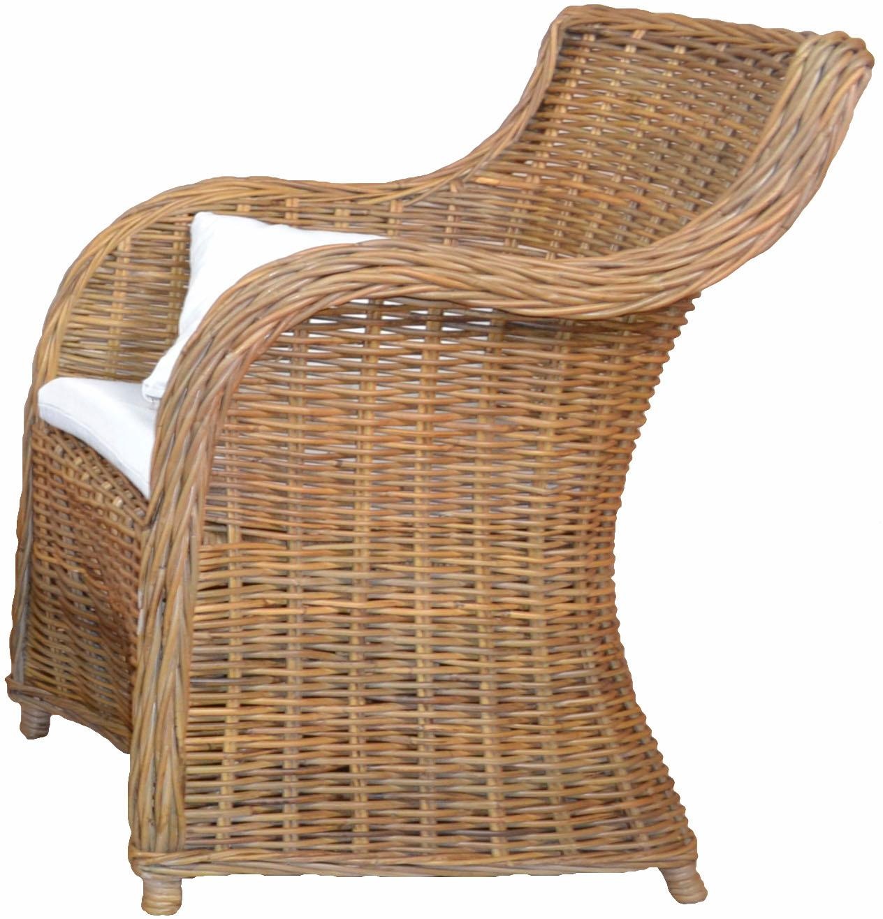 Home affaire Rattanstuhl, aus handgeflochtenem Rattan und großer Sitzschale, Breite 62 cm