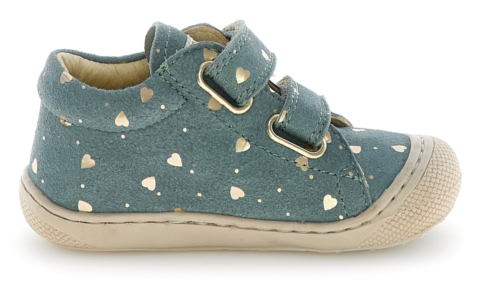 Naturino Lauflernschuh »Cocoon«  Klettschuh mit Metallic-Herzchen, Größenschablone zum Download