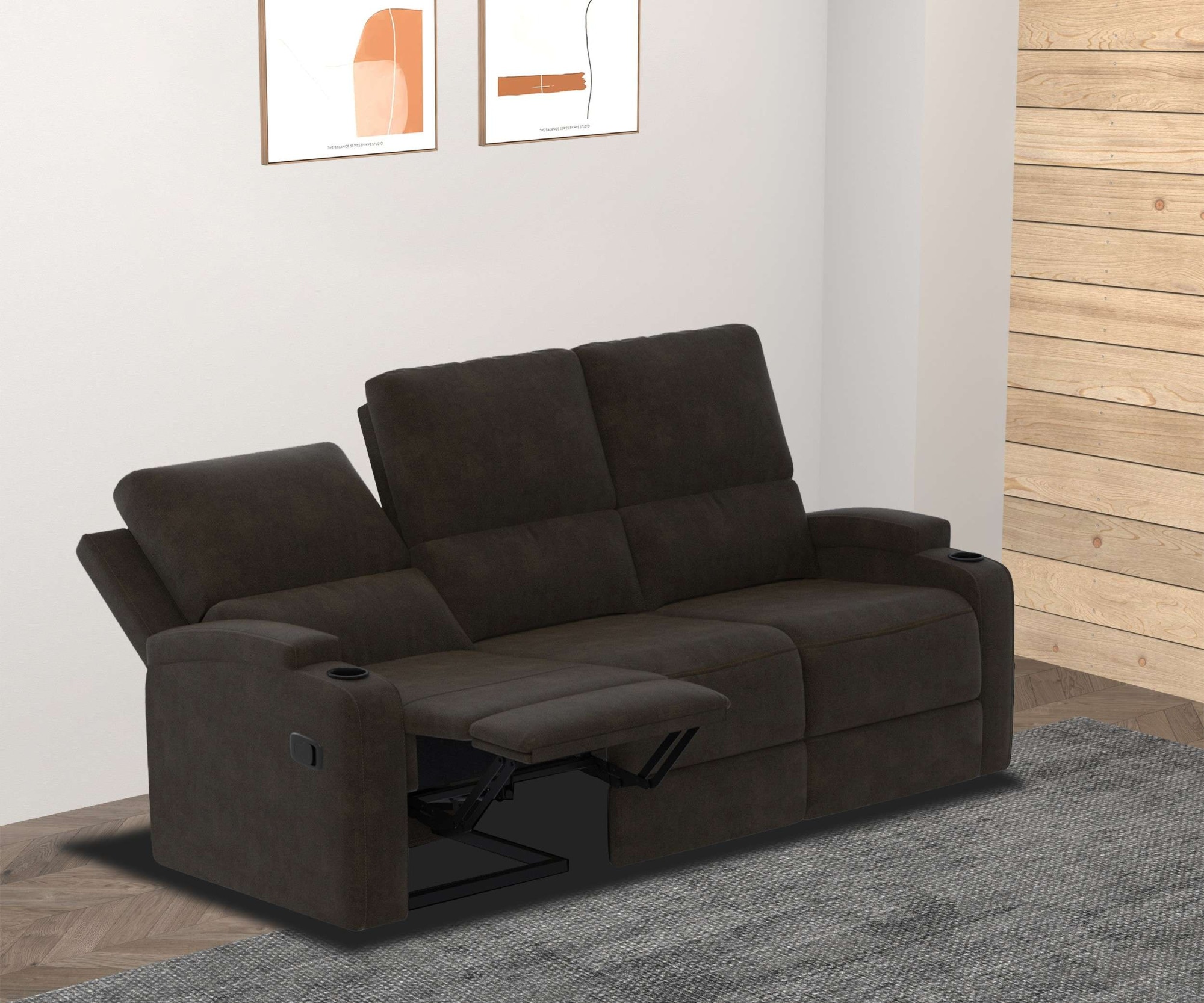 OTTO home 3-Sitzer »NAPORI Microfaser, Multimediasofa, Kinosessel XXL« Kinosofa mit 2 x Relaxfunktion und Getränkehalter