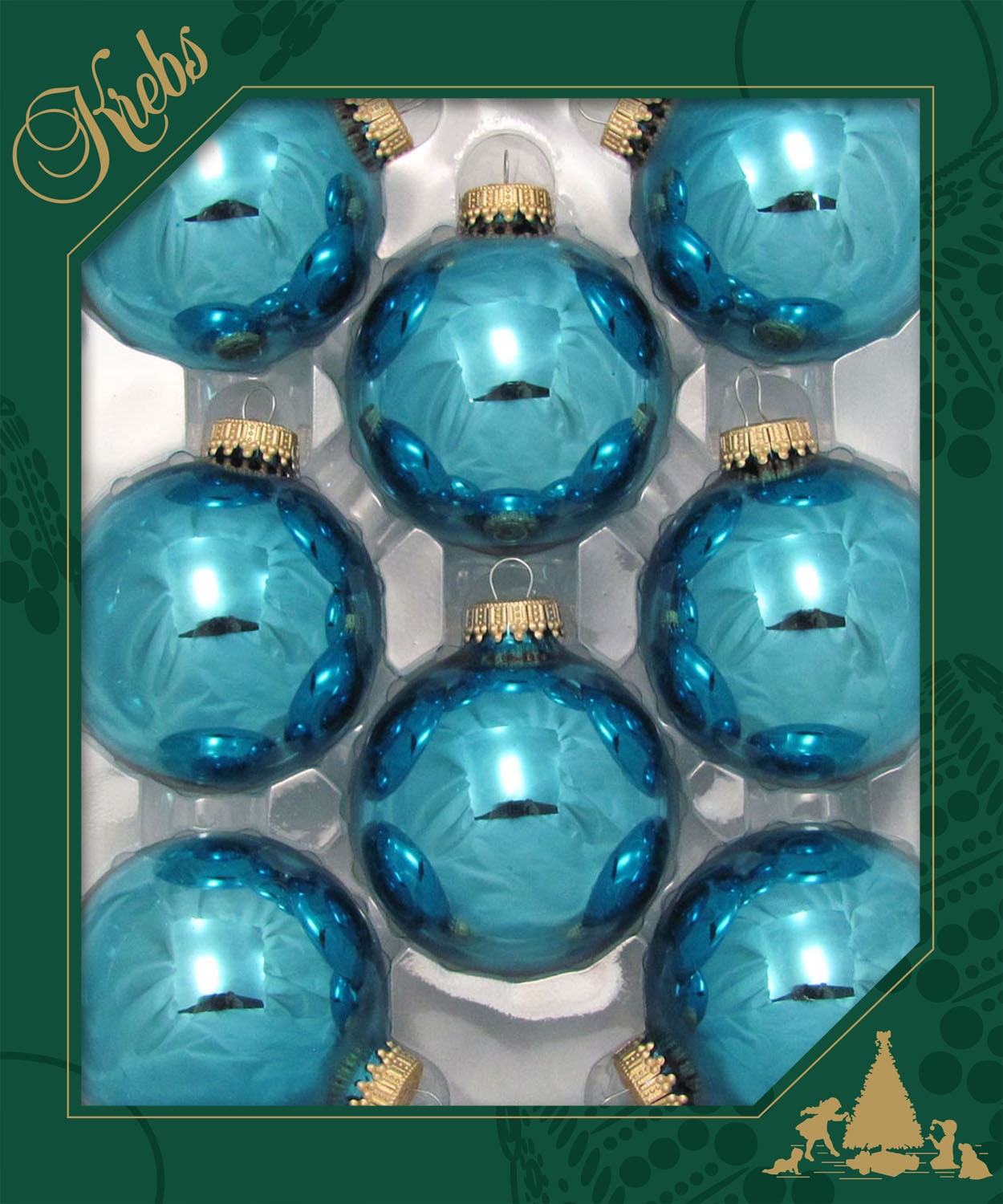 Krebs Glas Lauscha Weihnachtsbaumkugel »CBK10102, Weihnachtsdeko, Christbaumschmuck, Christbaumkugeln Glas«, (Set, 8 St.)