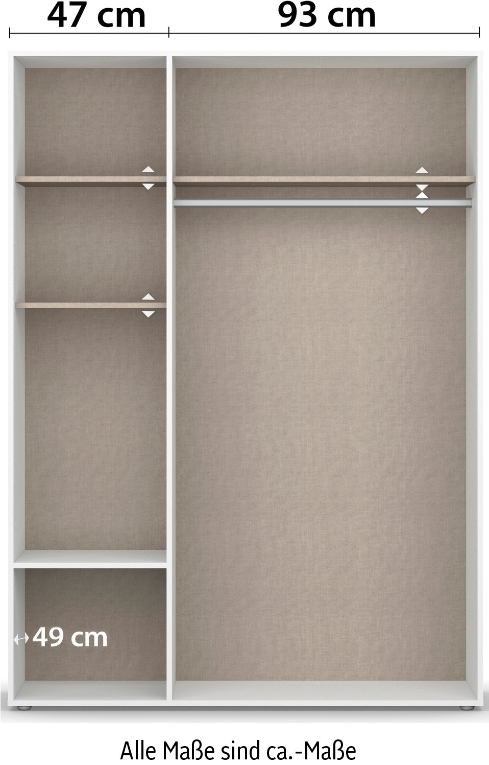 rauch Drehtürenschrank »Voyager, Kleiderschrank mit Außenschubkästen, Garderobe«, (in 3 verschiedenen Ausstattungen BASIC/CLASSIC/PREMIUM), Made in Germany