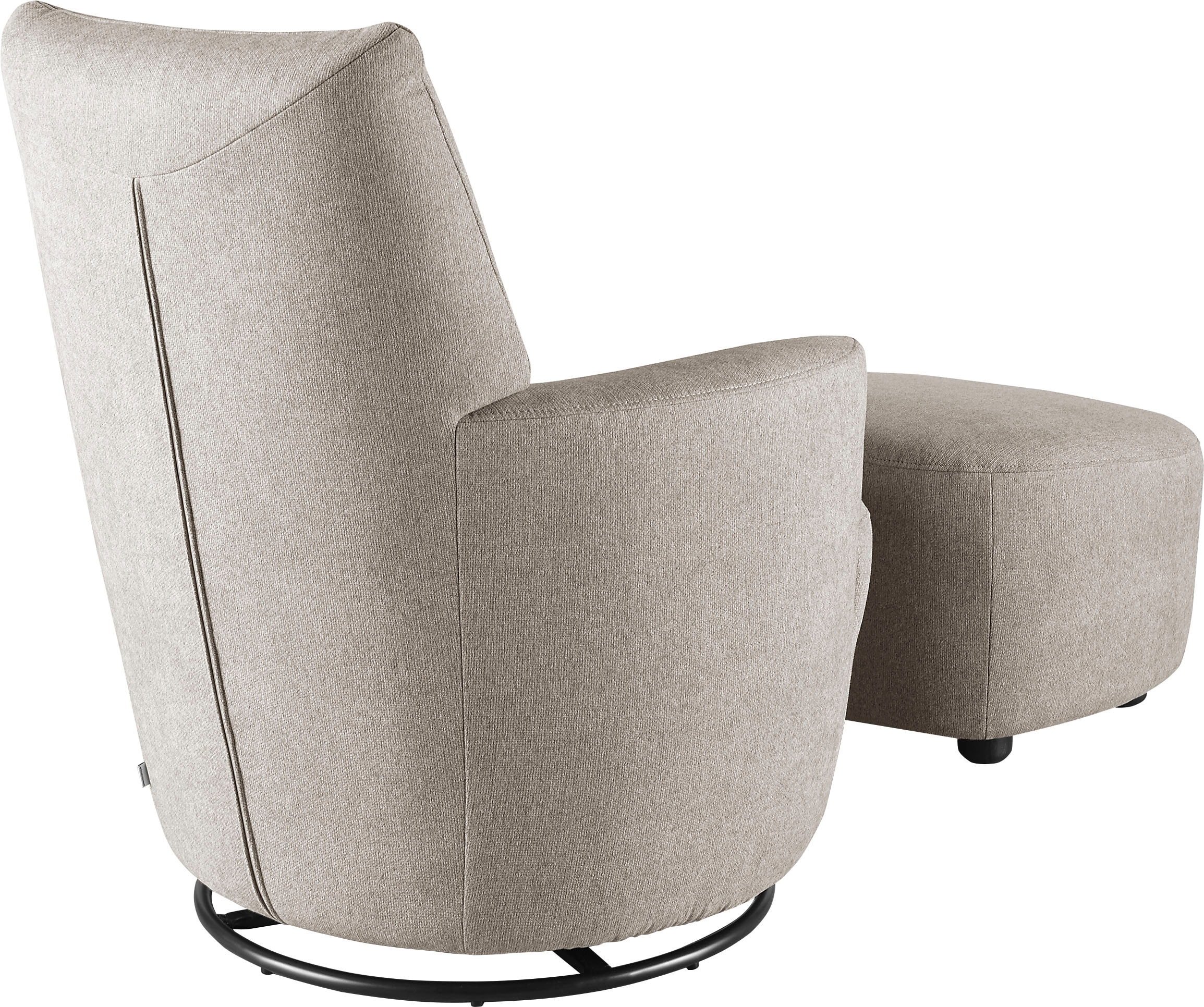 set one by Musterring Relaxsessel »SO 1450«, (Set), mit Dreh- und Wippfunktion, inklusive Hocker
