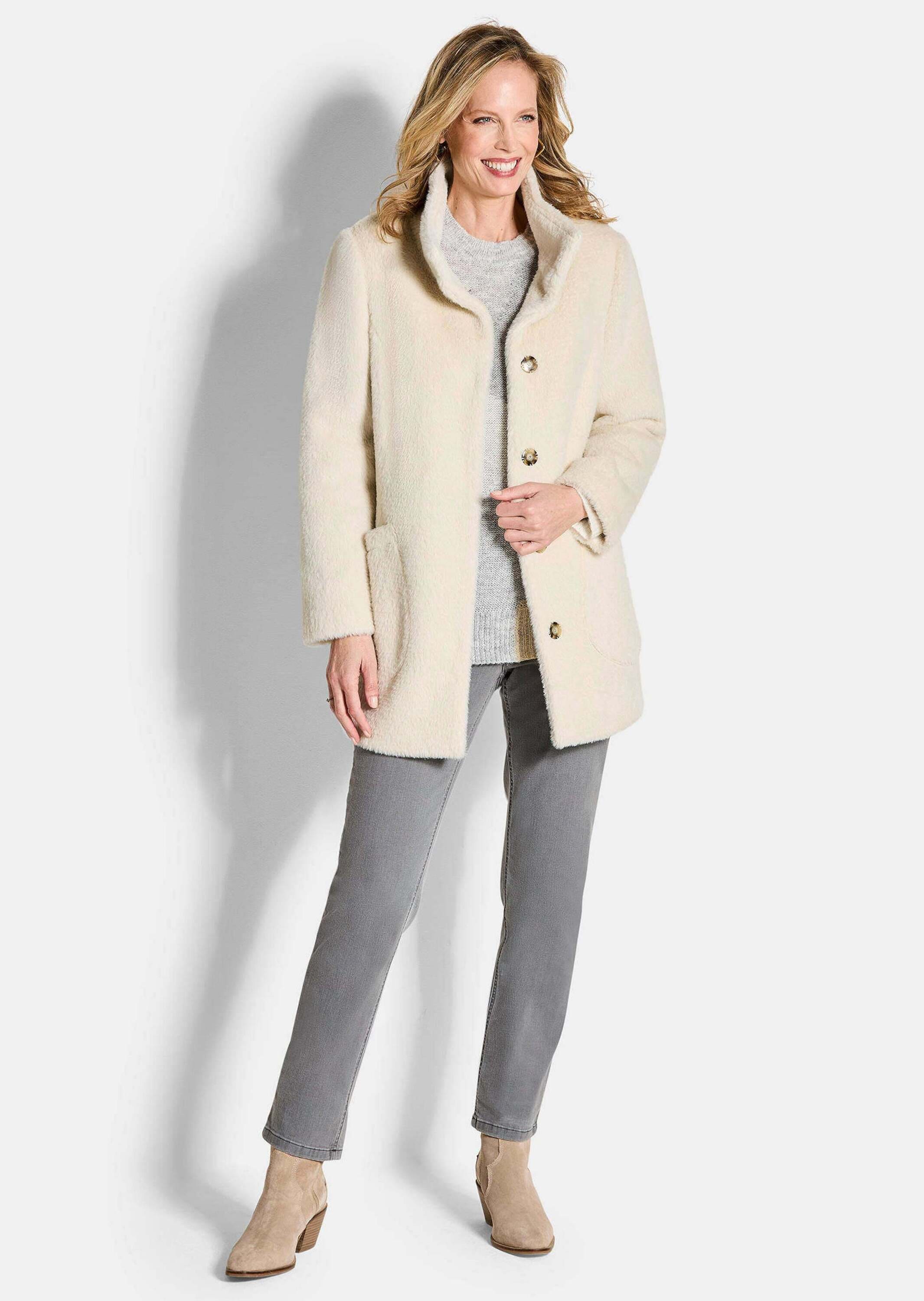 GOLDNER Kurzjacke »Jacke mit Stehkragen aus Federgarn«