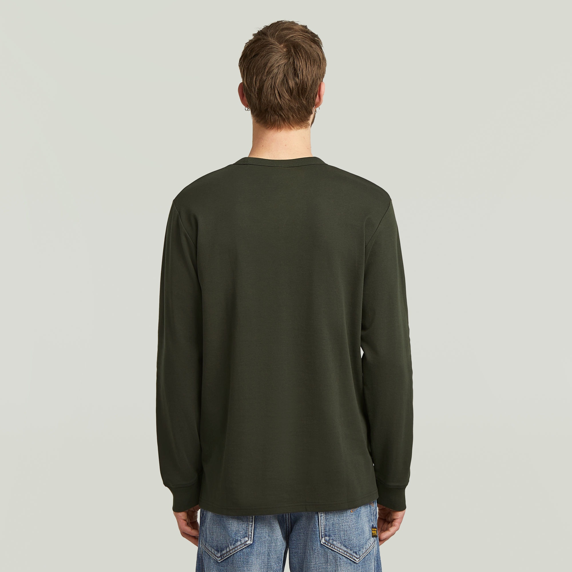 G-STAR Longsleeve »Nifous R« mit geripptem Einsatz vorne