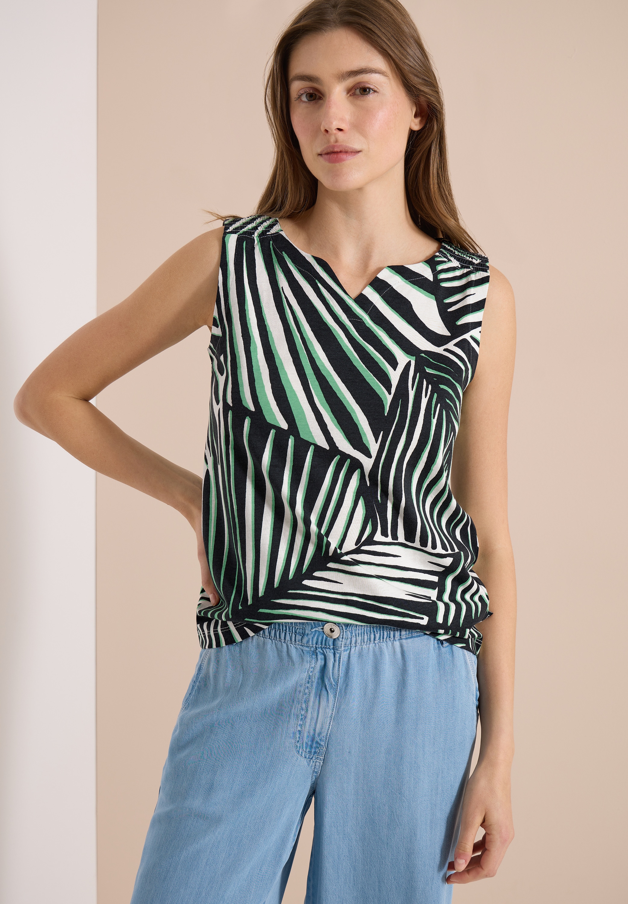 Cecil Shirttop grafisches Muster, Baumwolle
