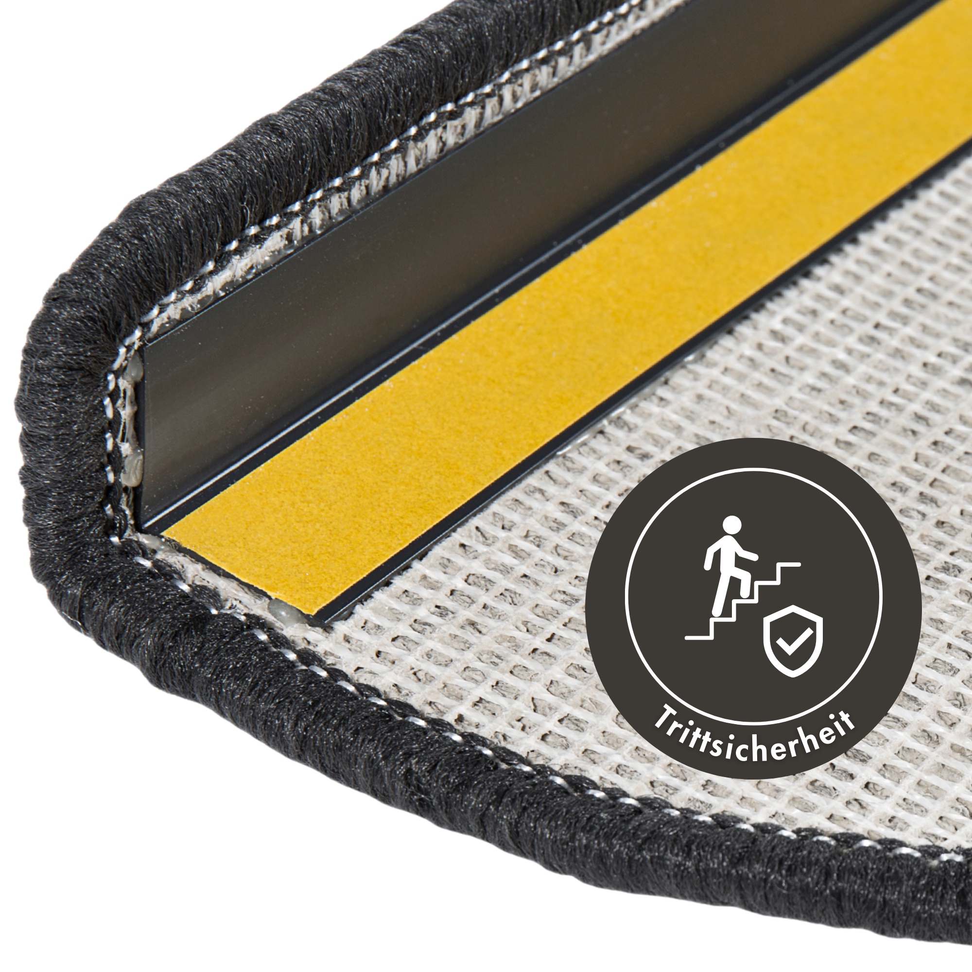 Andiamo Stufenmatte »Bob, Made in Poland« halbrund 4,5 mm Höhe melierte Schlinge, selbstklebend, Set mit 2 Stück oder 15 Stück