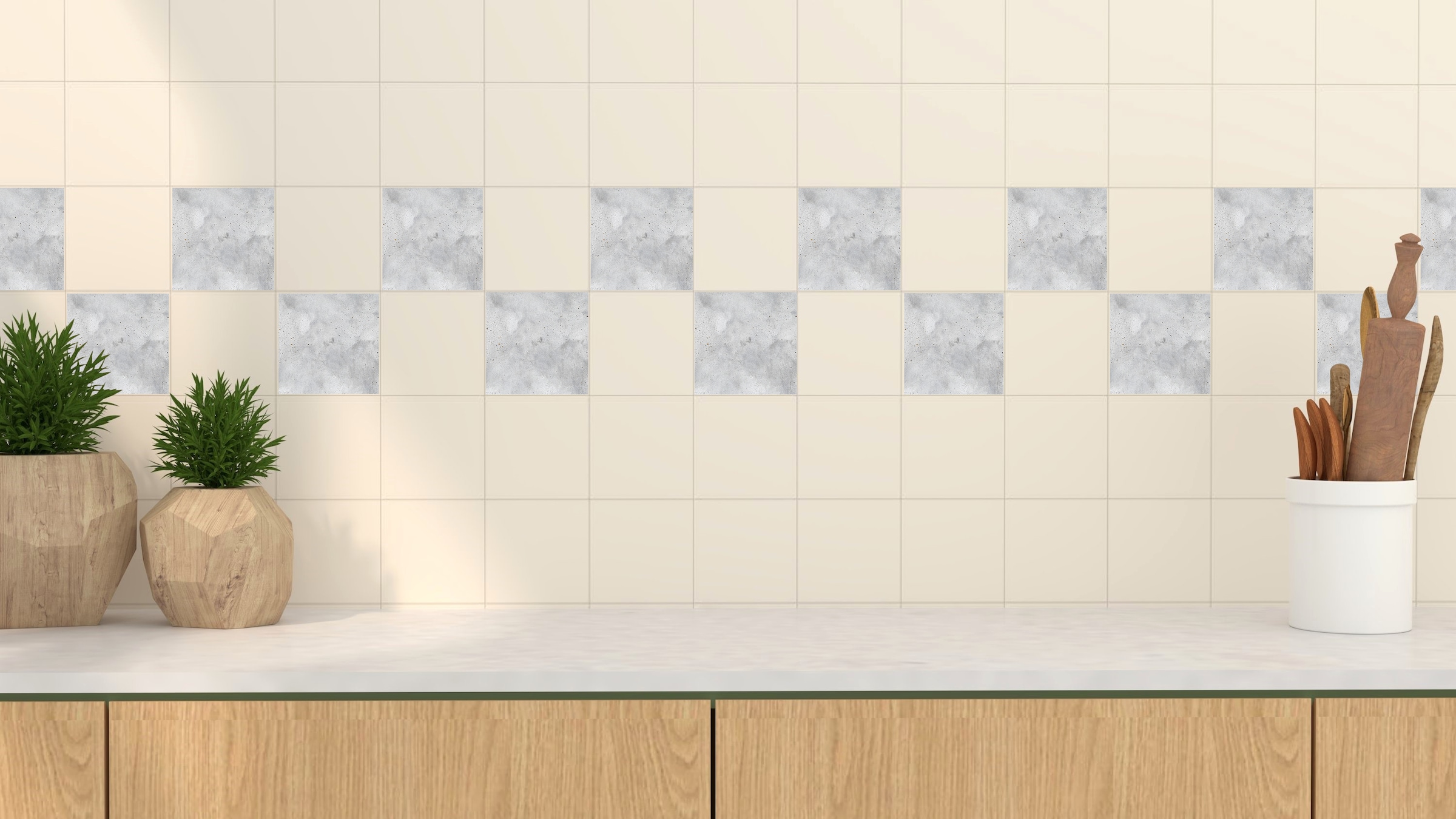 queence Fliesenaufkleber »Grau« Stickerfliesen, selbstklebend, Sticker, 12er Set