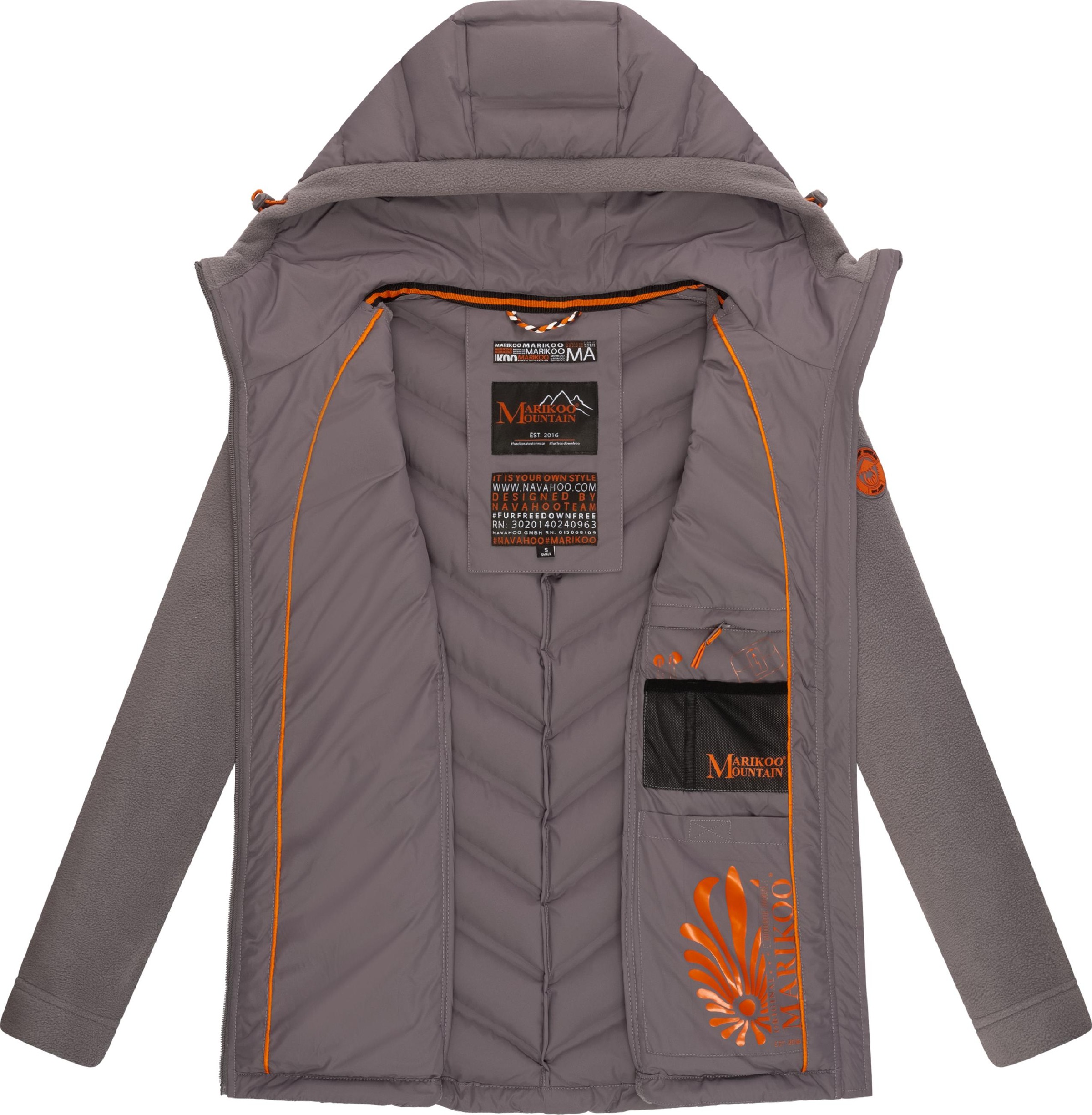 Marikoo Steppjacke »Übergangsjacke Mount Haruna«, mit Kapuze