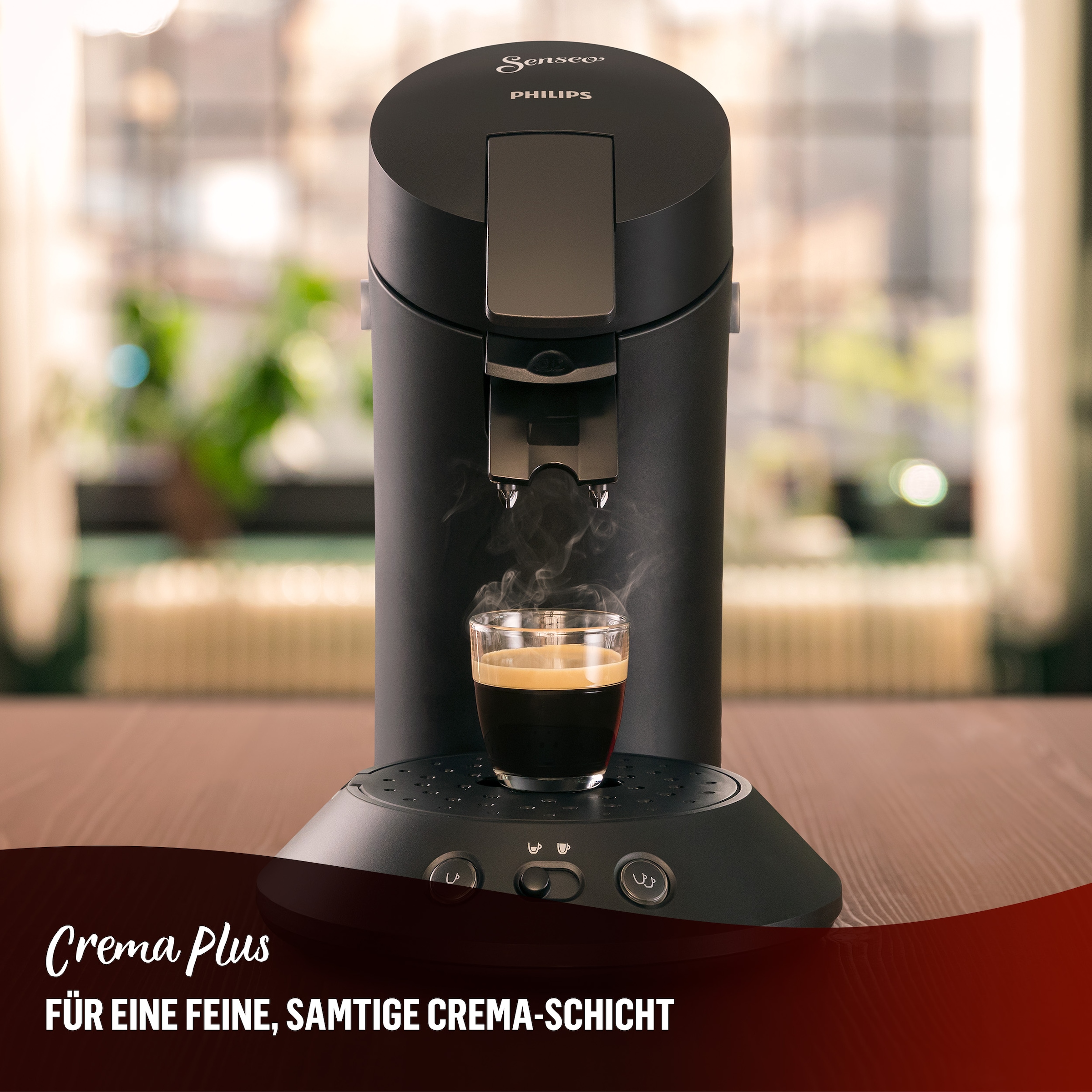 Philips Senseo Kaffeepadmaschine »Original Plus CSA210/60, mit zwei Kaffee-Einstellungen«, aus 28% rec. Plastik, inkl. Gratis-Zugabe (Wert 5 € UVP)