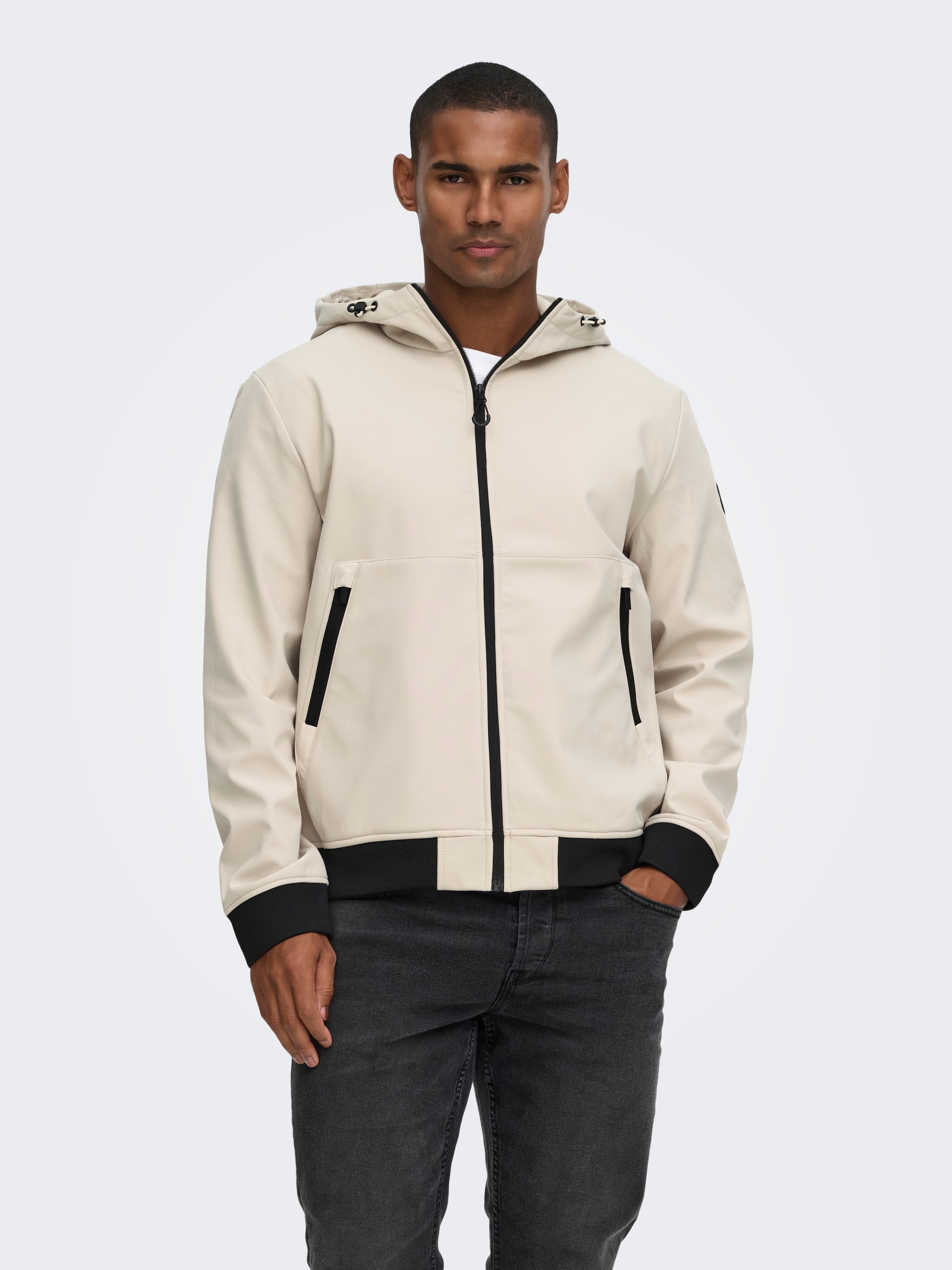 ONLY & SONS Softshelljacke »ONSBOWIE SOFTSHELL BOMBER NOOS« mit Kapuze