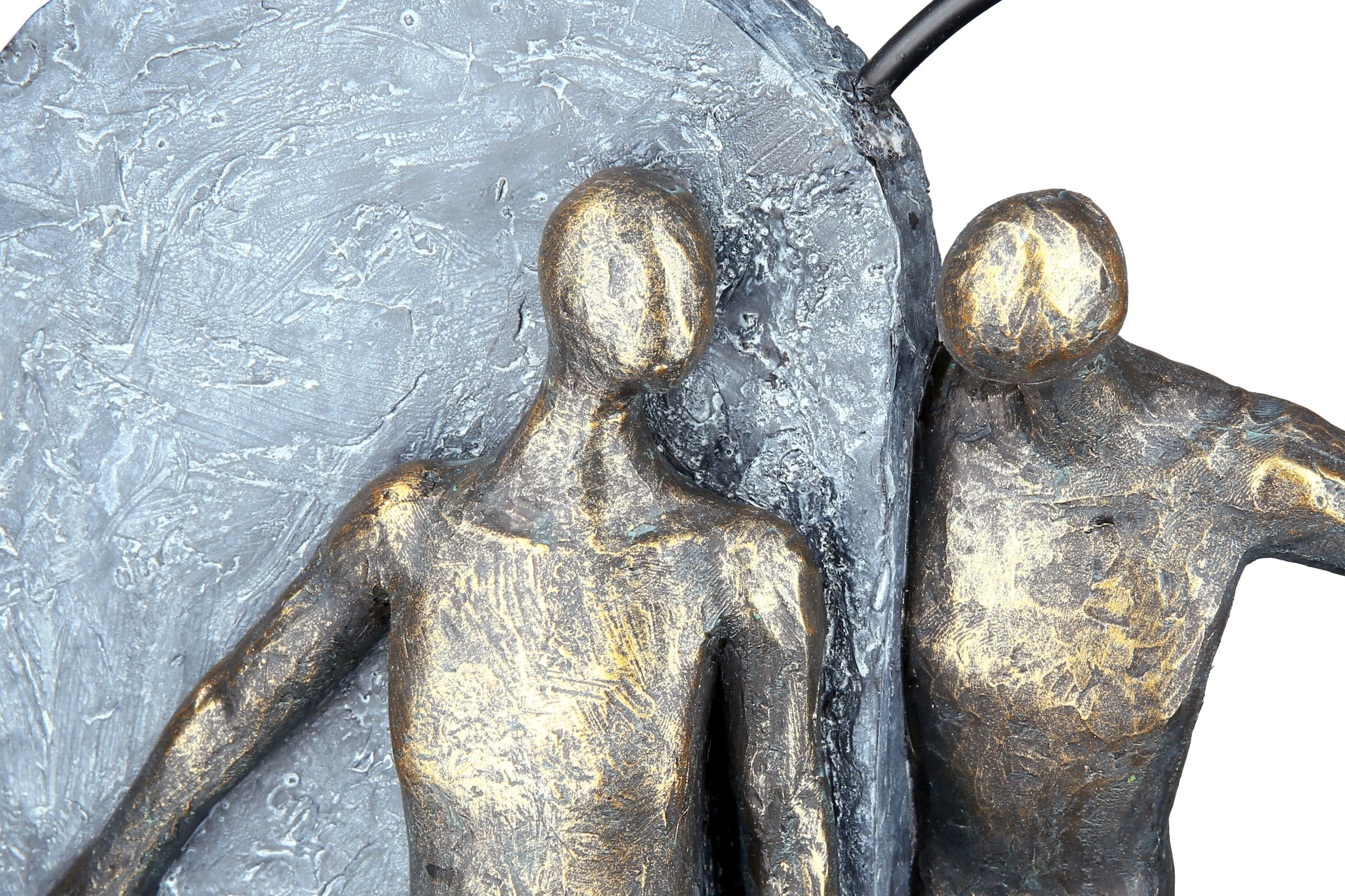 Casablanca by Gilde Dekofigur »Skulptur 31 bronze/grau«, St.), kaufen Rechnung Höhe (1 auf Wohnzimmer Dekoobjekt, Herz cm, Form, Heartbeat