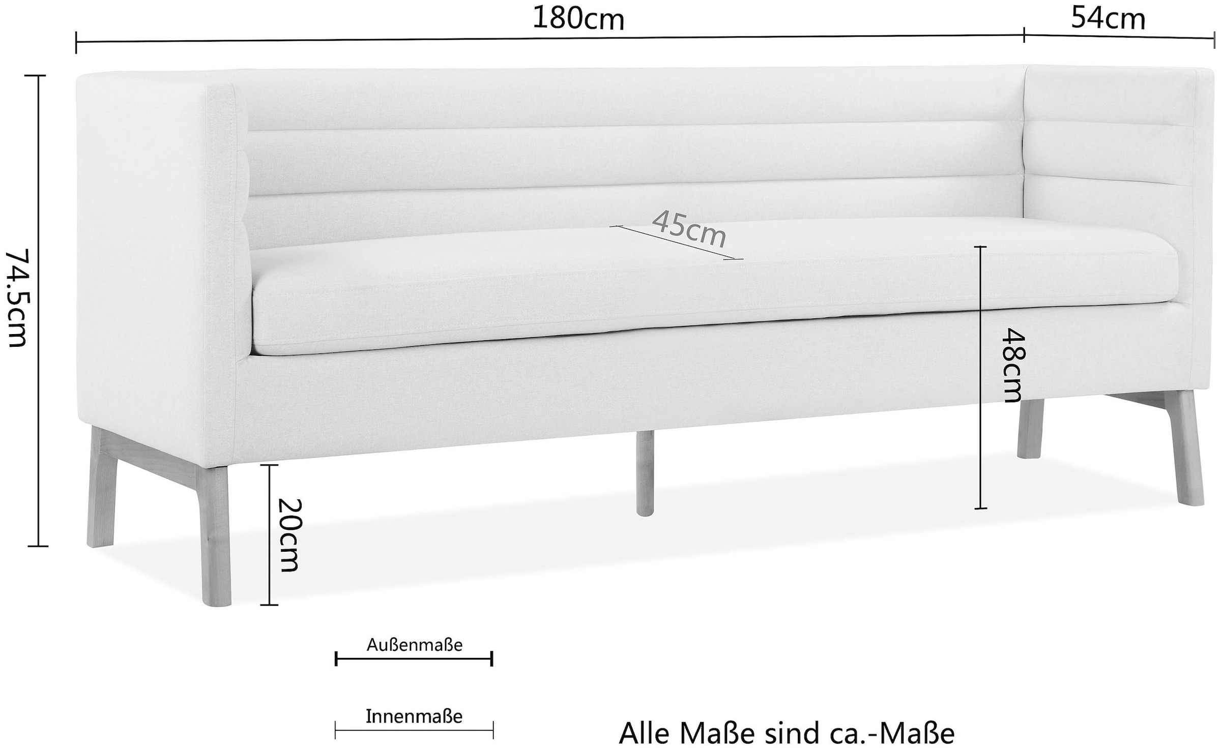 LeGer Home by Lena Gercke Sitzbank »Isalie, TOPSELLER!, OTTOs Choice«, In 4 Farben und 3 Breiten, Sitzhöhe 48 cm