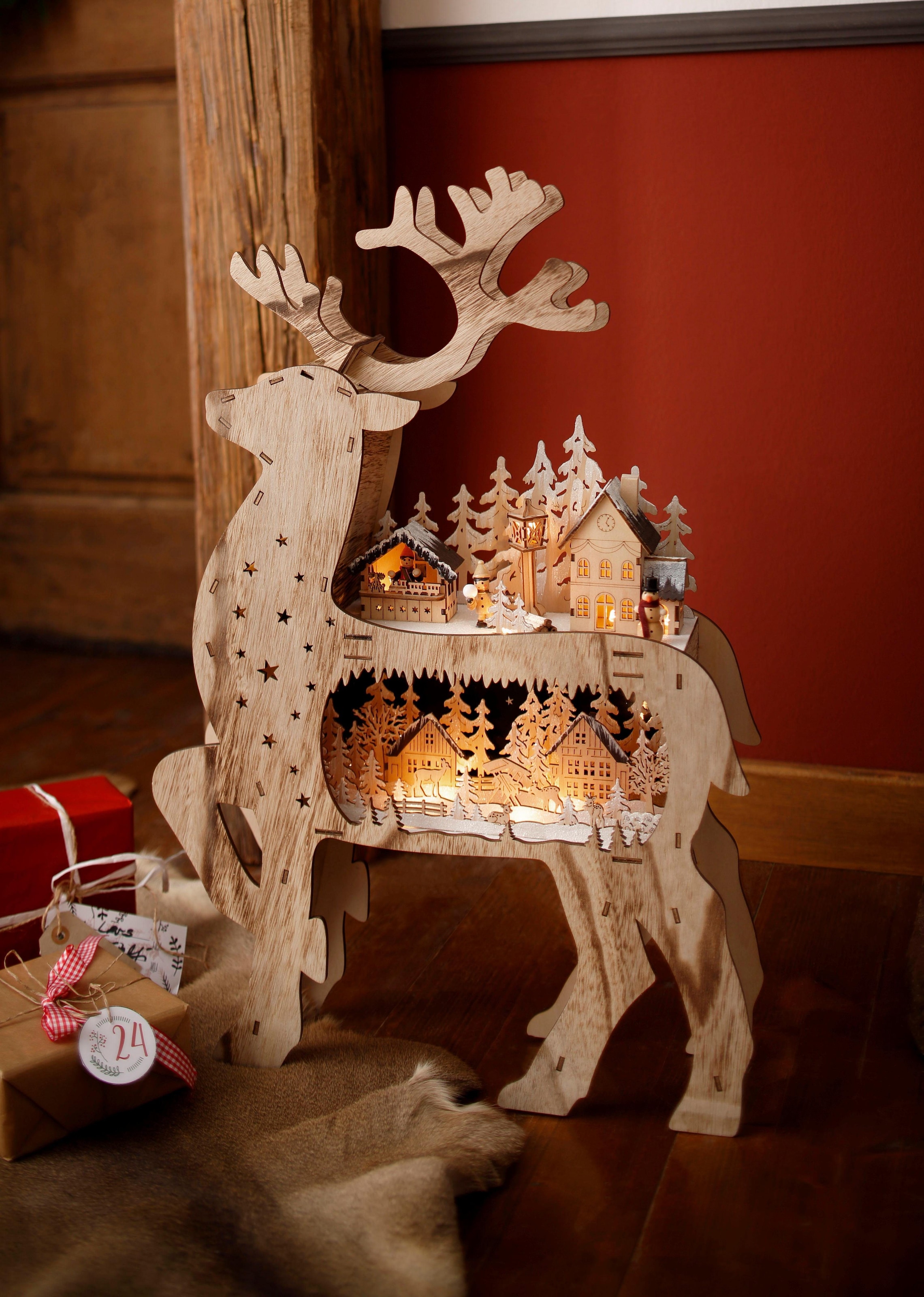 vielen Weihnachtsdeko«, mit kaufen »Rentier, Höhe 67 affaire cm Lichterbogen Home online Details,
