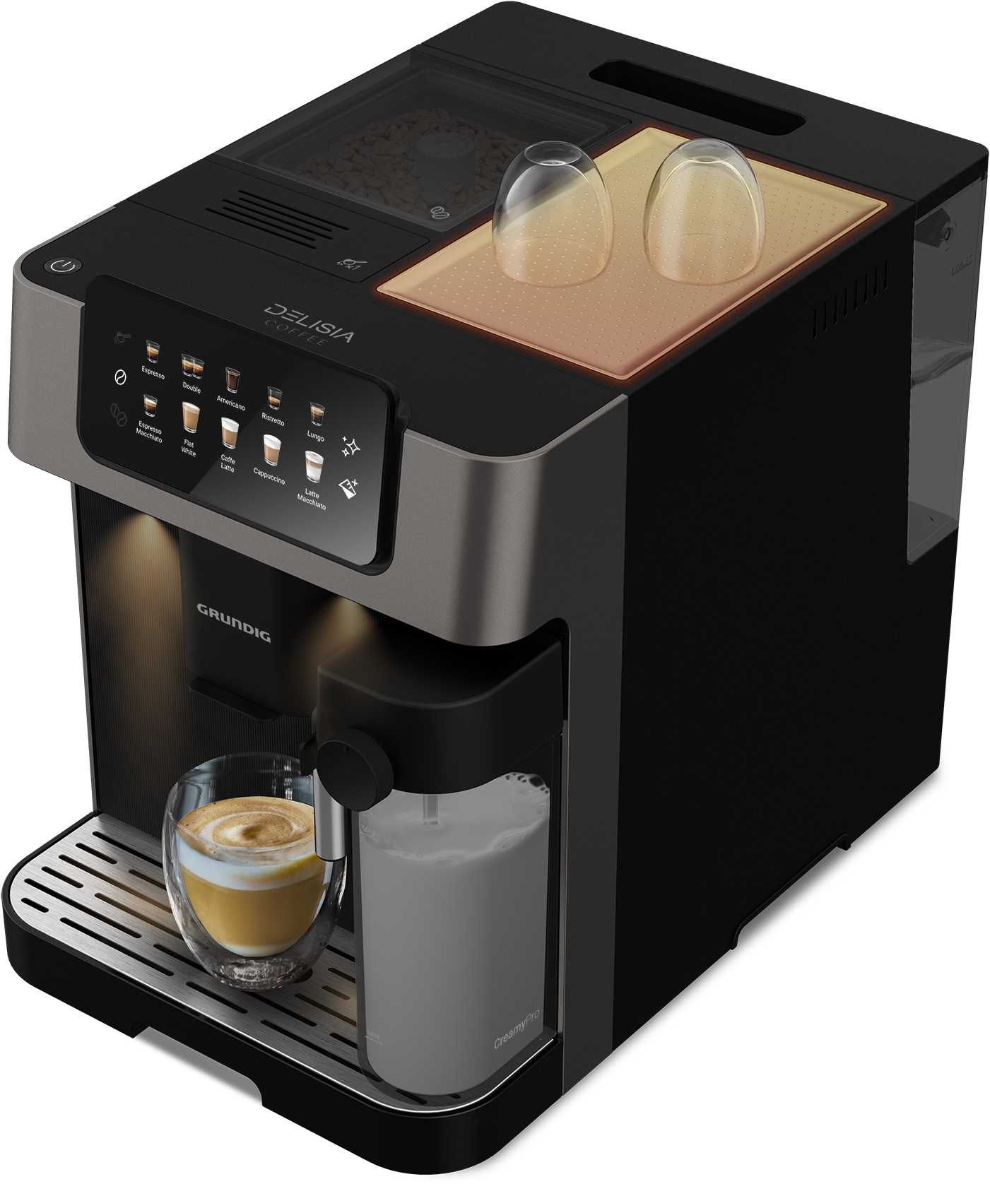Grundig Kaffeevollautomat »KVA 7230« Kaffeevollautomat mit 19 Bar, GrindPro™ & CreamyPro™ System