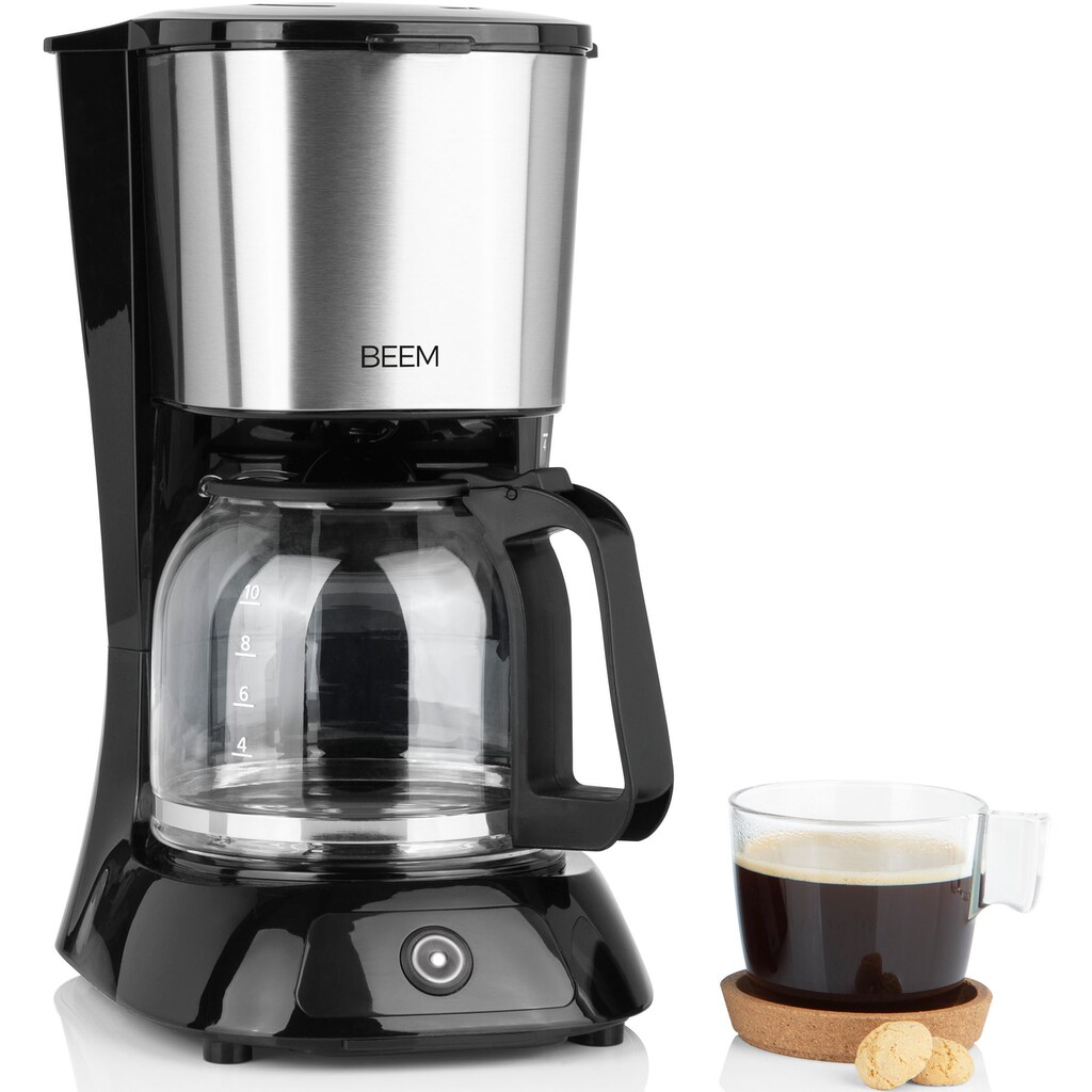 BEEM Filterkaffeemaschine »Fresh-Aroma-Pure Glas«, 1,25 l Kaffeekanne, Permanentfilter