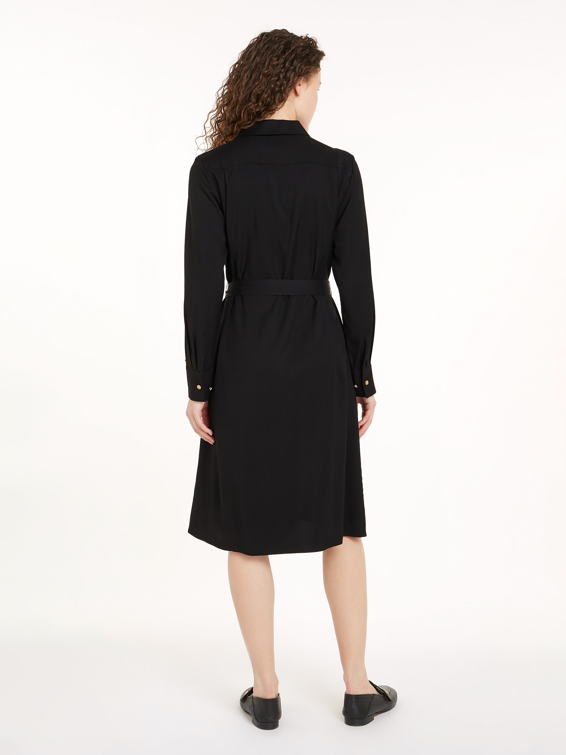 Tommy Hilfiger Hemdblusenkleid »FLUID VISCOSE SHIRT DRESS«, fließende Viskose Qualität