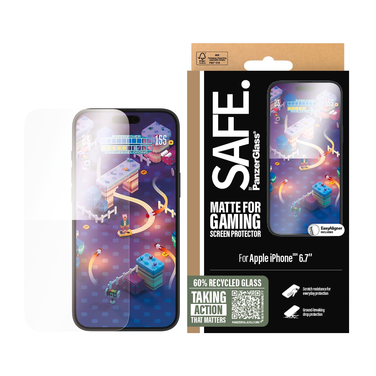 Displayschutzglas »Matte for Gaming Screen Protection«, für Apple iPhone 16 Plus-Apple...