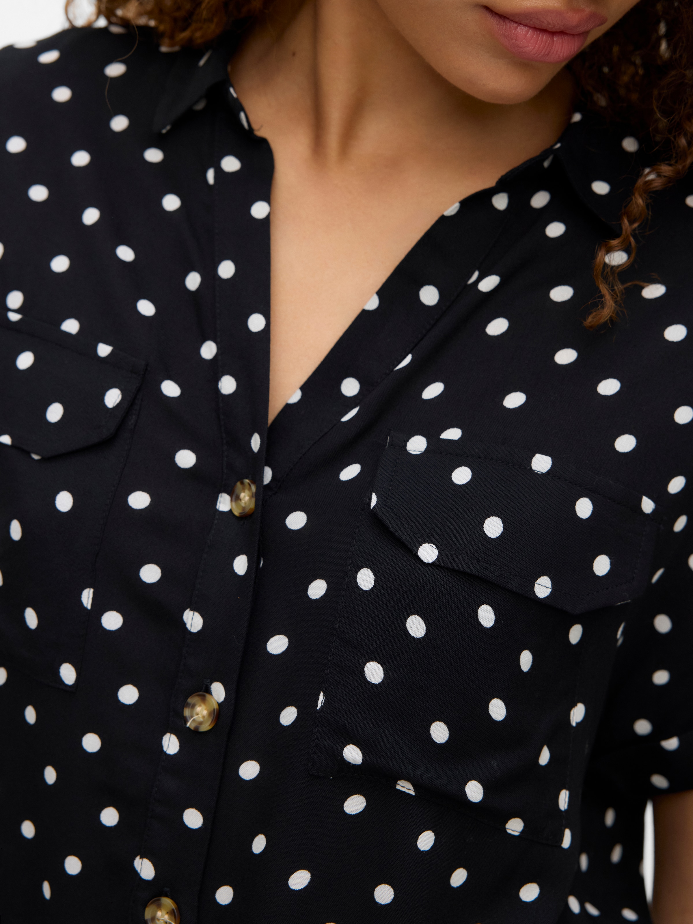 Vero Moda Kurzarmbluse »VMBUMPY SS SHIRT AOP WVN GA NOOS« Viskose, regular fit