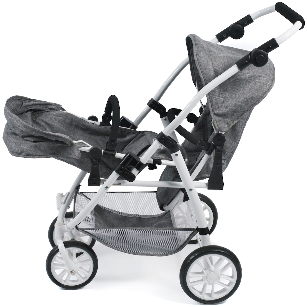 CHIC2000 Puppen-Zwillingsbuggy »Vario, Jeans Grey«