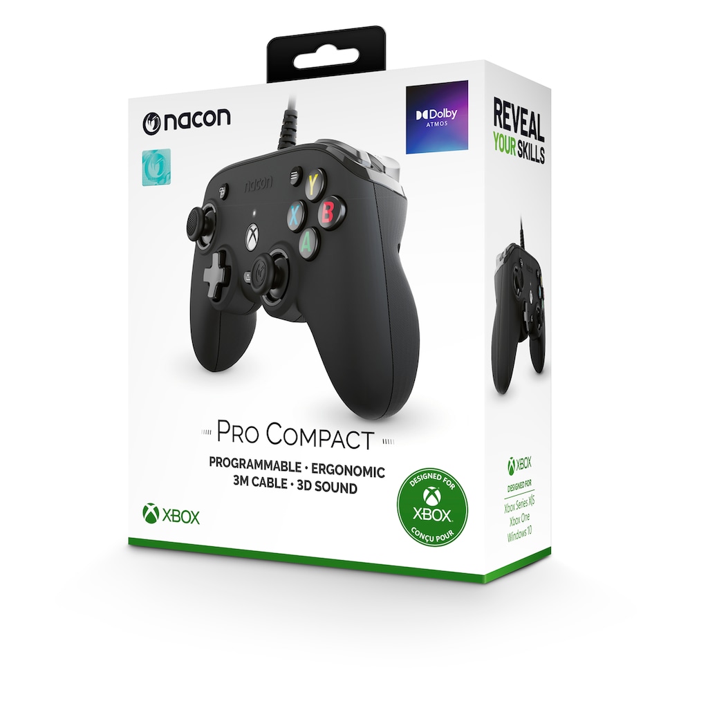 nacon Gaming-Controller »Nacon NA005189 Xbox Compact Controller PRO, kabelgebunden, USB«, schwarz