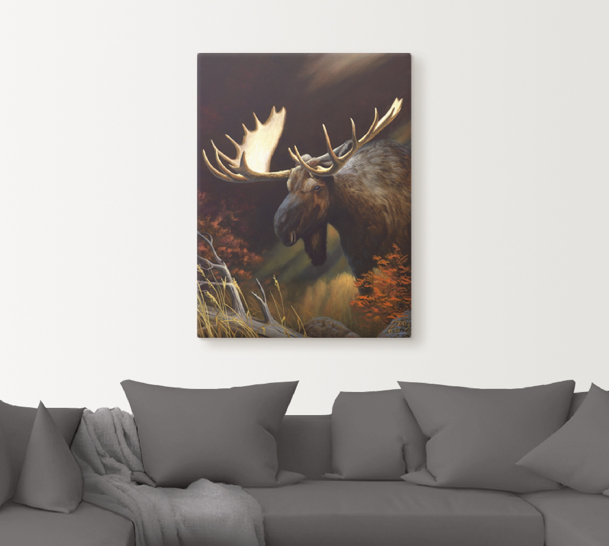 Artland Wandbild »Elch Foto«, Wildtiere, (1 St.), als Alubild, Leinwandbild, Wandaufkleber oder Poster in versch. Größen