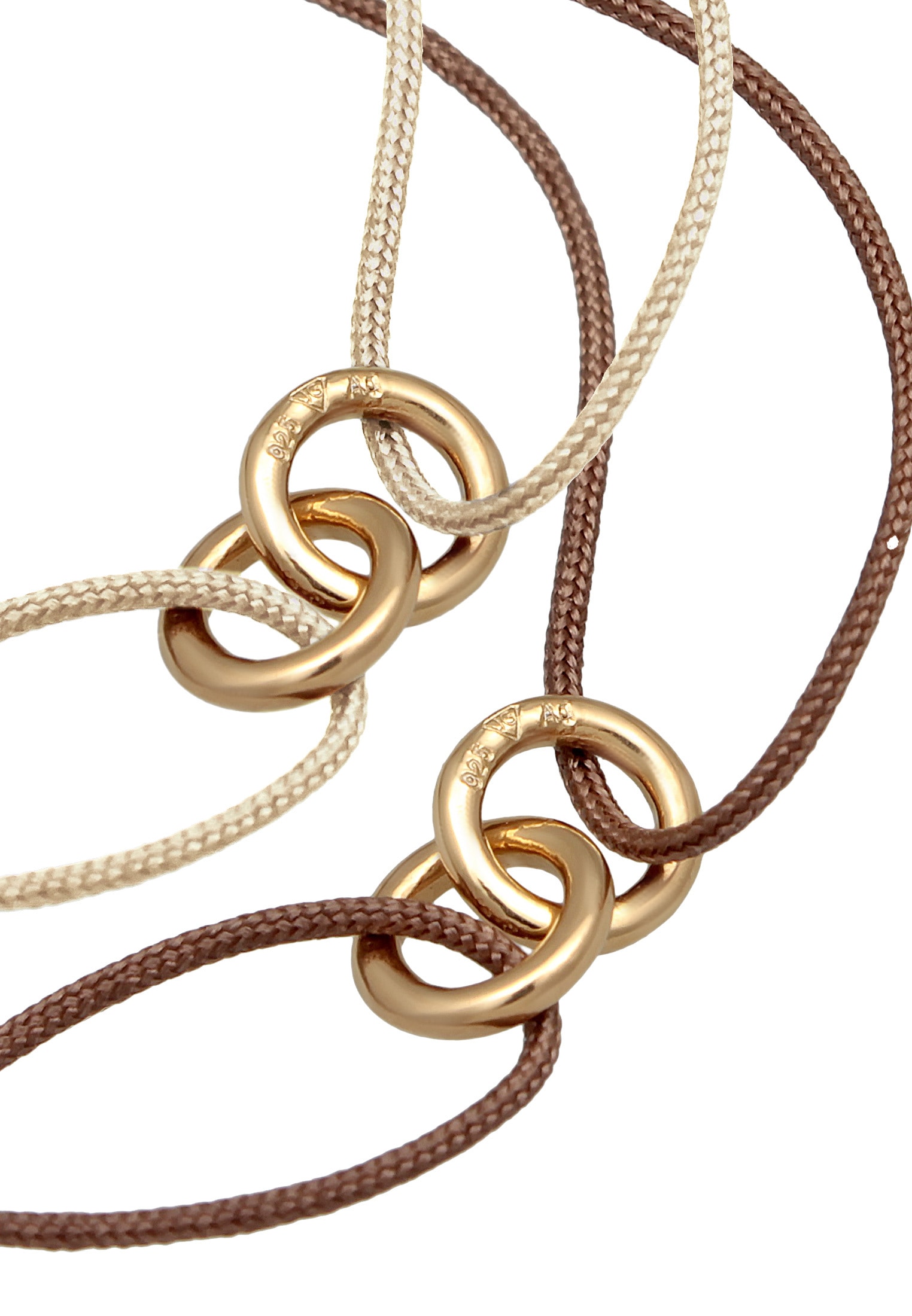 Elli Armketten Set »Armband Kreis Infinity 925 Sterling Silber vergoldet«
