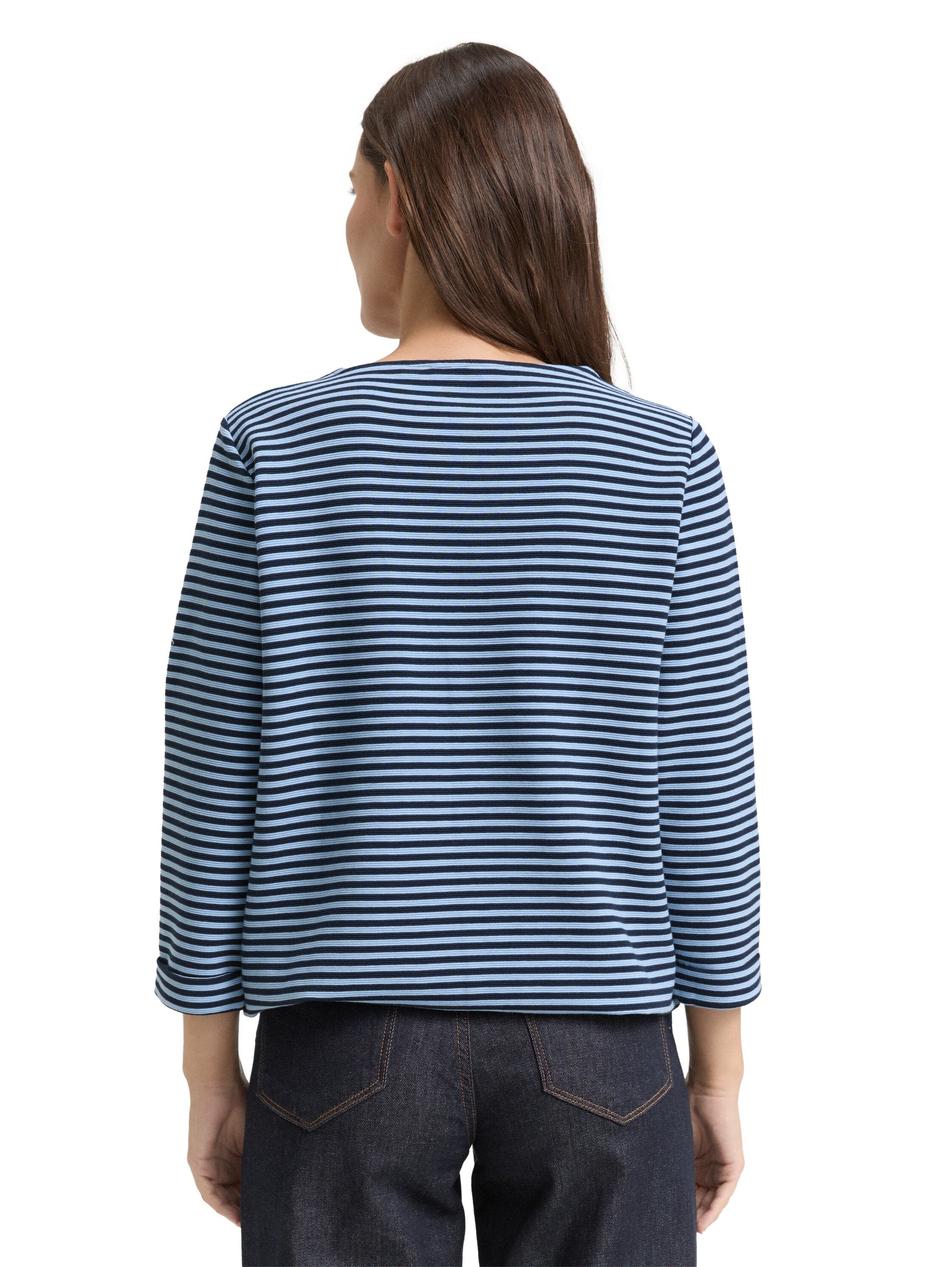 TOM TAILOR Langarmshirt »Loose« mit Knöpfen an der Schulter