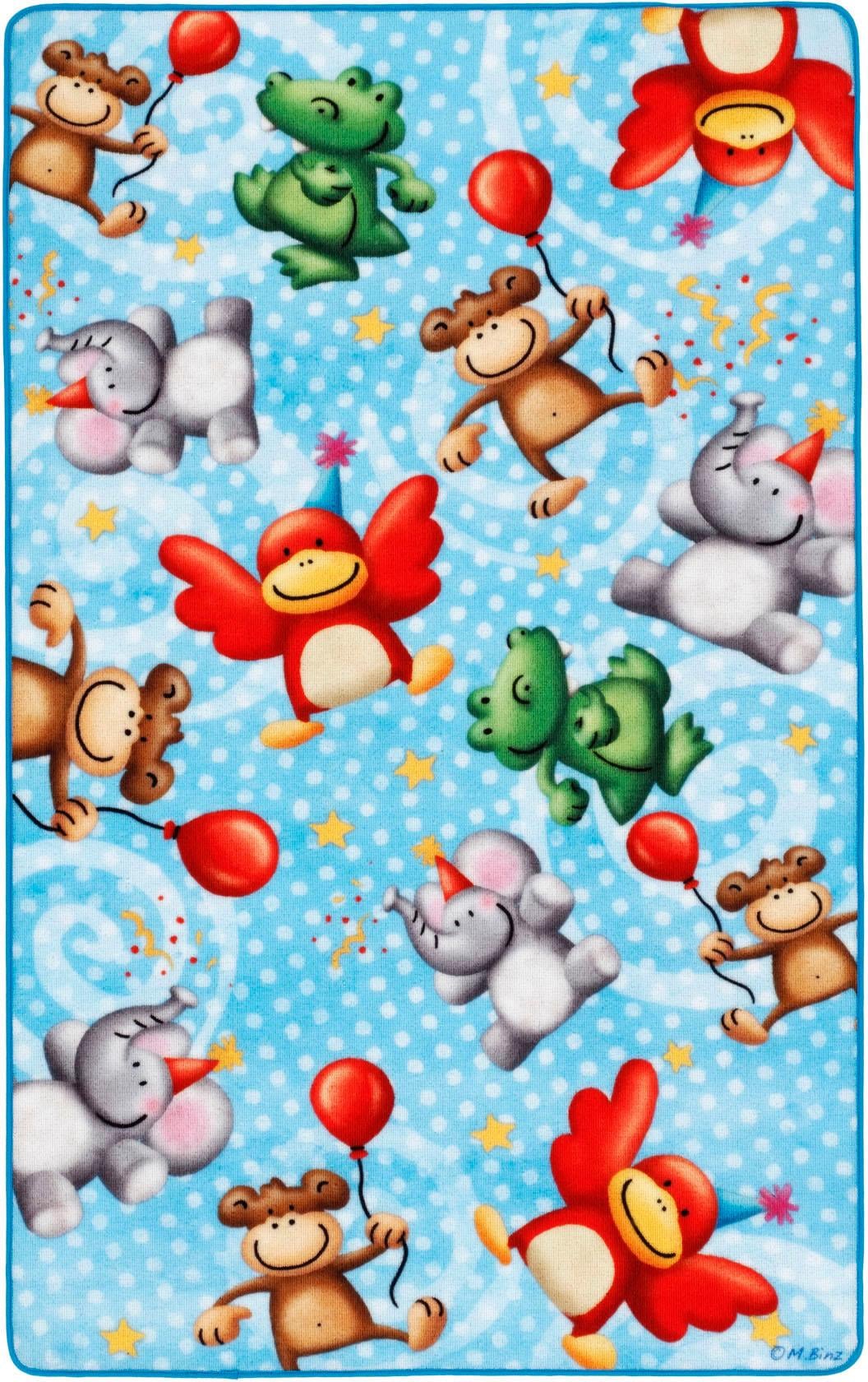 Böing Carpet Kinderzimmer LK-4 rechteckig, Motiv »Lovely Kids Zootiere, Kinderteppich Affen«