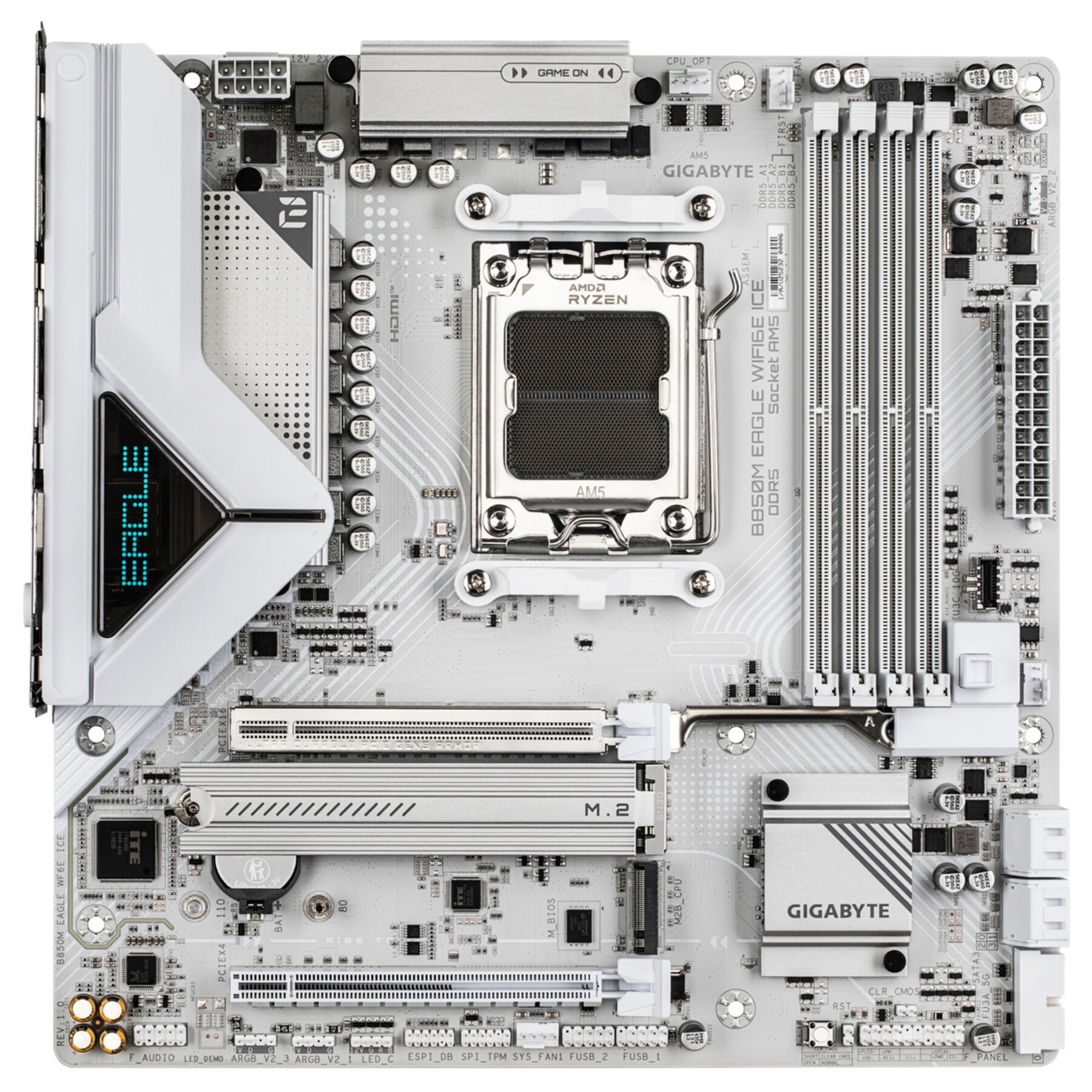 Gigabyte Mainboard »B850M EAGLE WIFI6E ICE Mainboard – Unterstützt AMD Ryzen 9000 Serie CP«