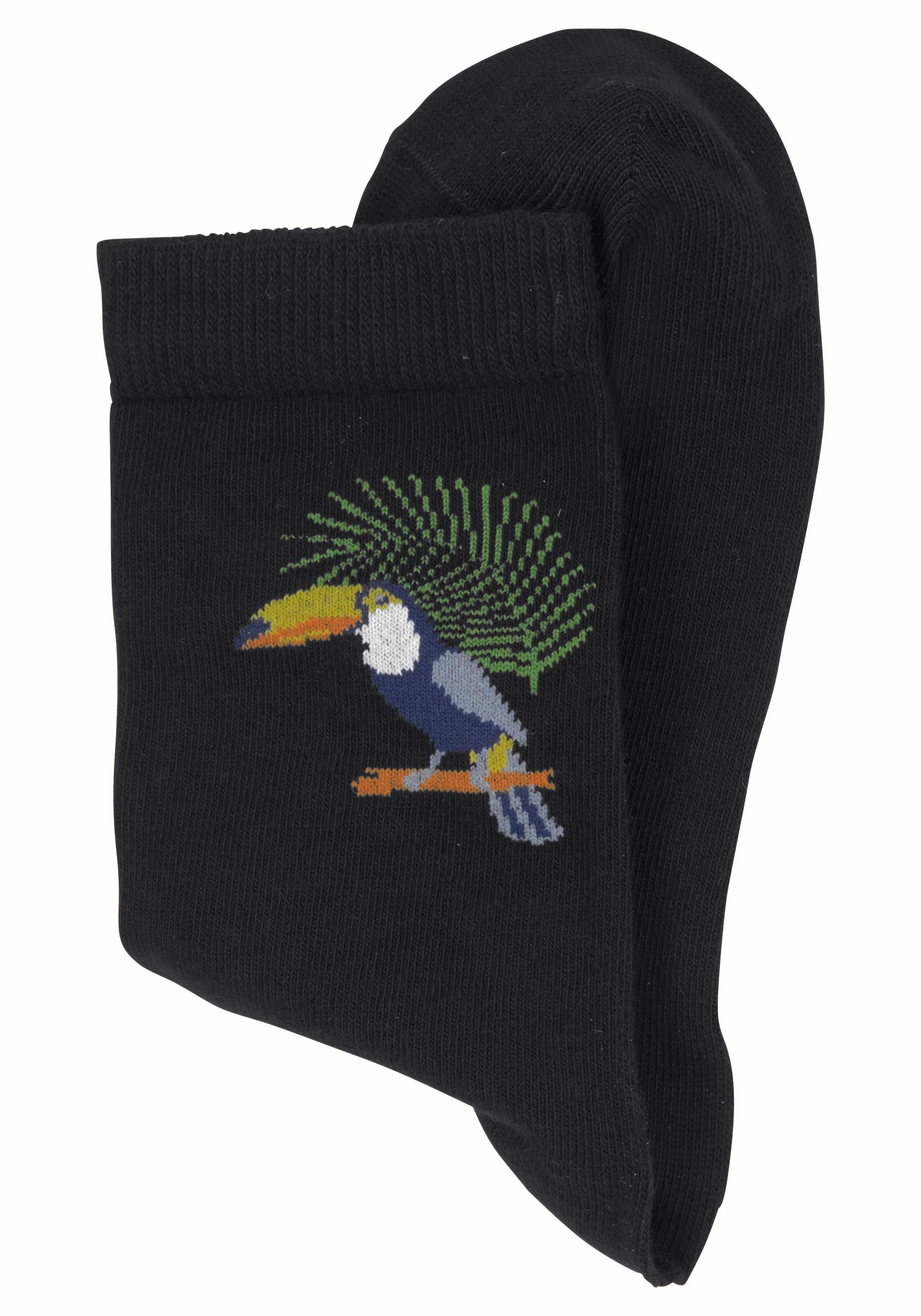 H.I.S Socken, (Packung, 7 Paar), mit Schmetterlings- und Vogelmotiven