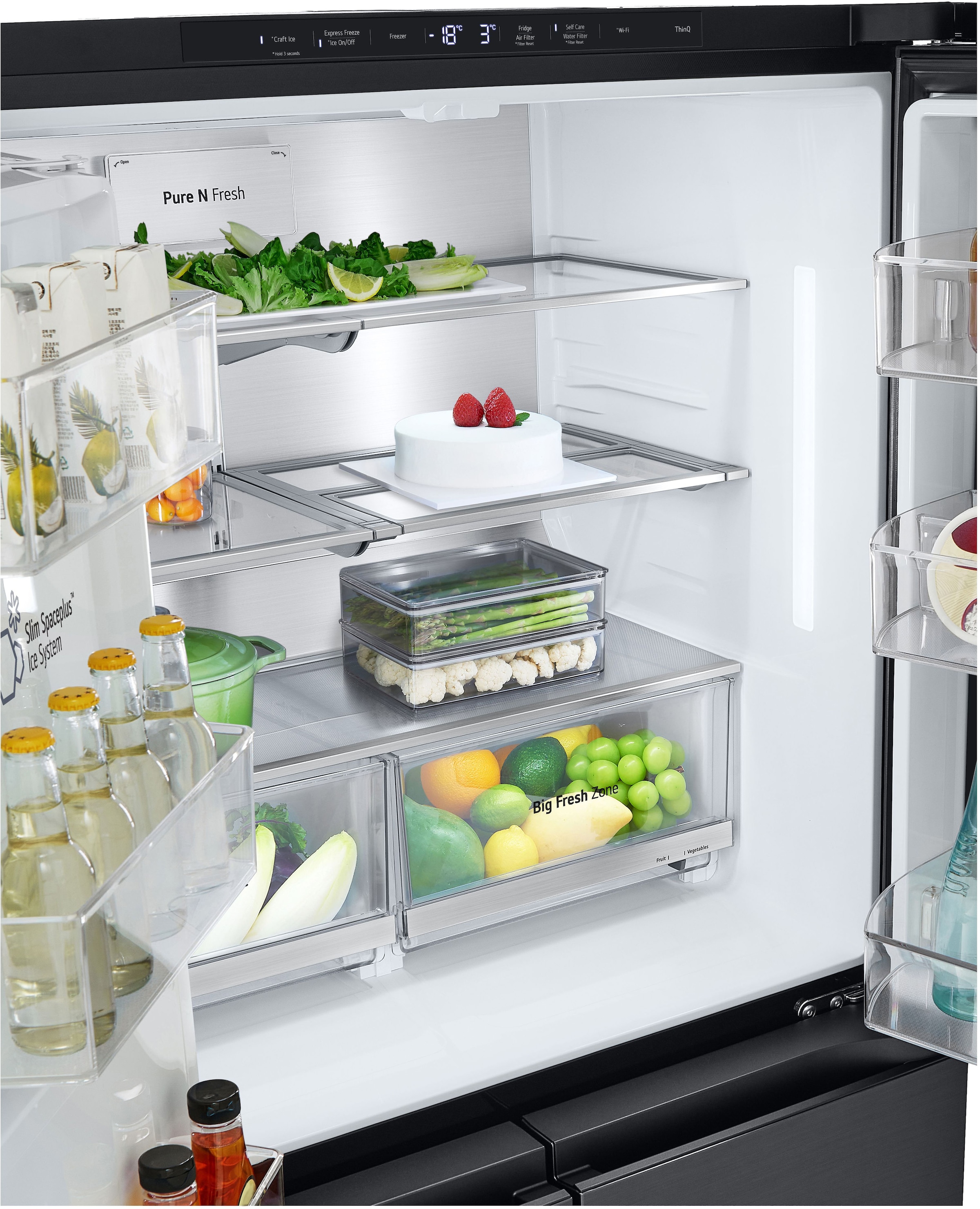 LG Multi Door »GMG960EVEE«, InstaView®: zweimal klopfen, reinschauen! mit Craft Ice - Spender
