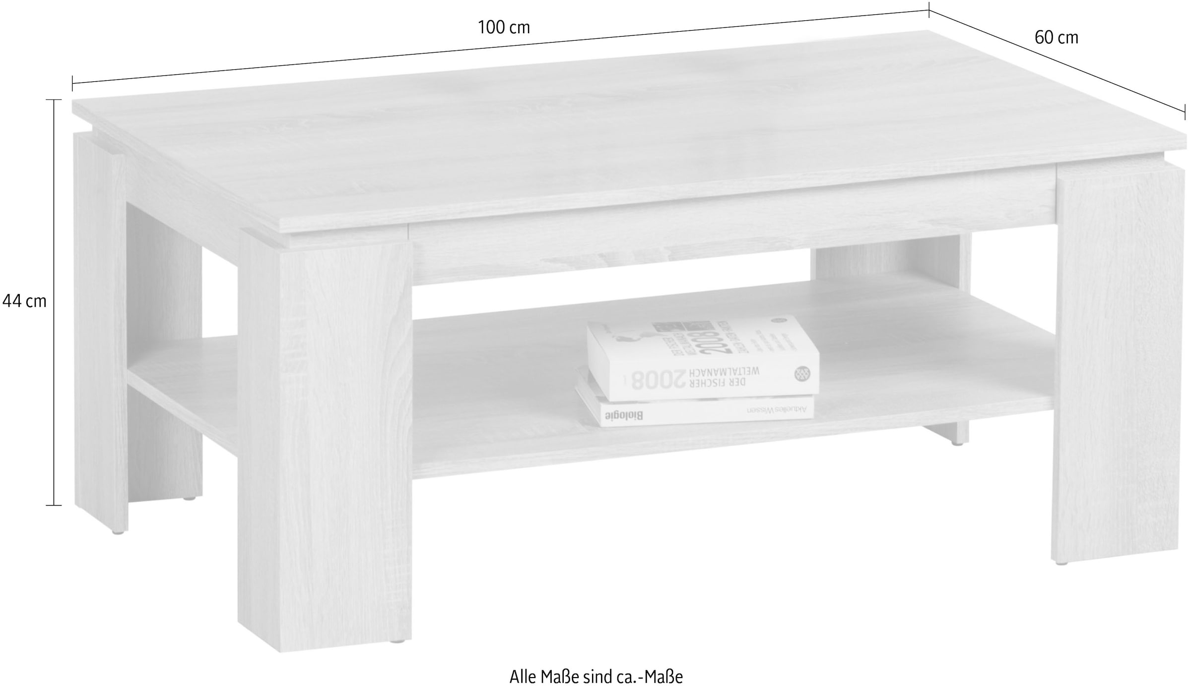 HBZ Couchtisch »Harrison, TOPSELLER!«, (Couchtisch, Wohnzimmertisch), 100 cm breit, Wohnzimmertisch in 2 Farbausführungen