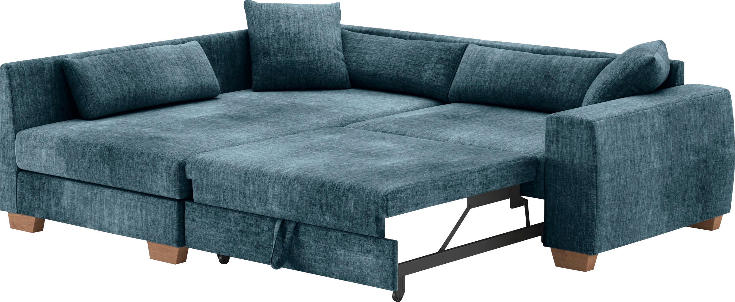 Mr. Couch Ecksofa »Helena L-Form«, Mit Federkern, wahlweise mit Bettfunktion und Taschenfederkern