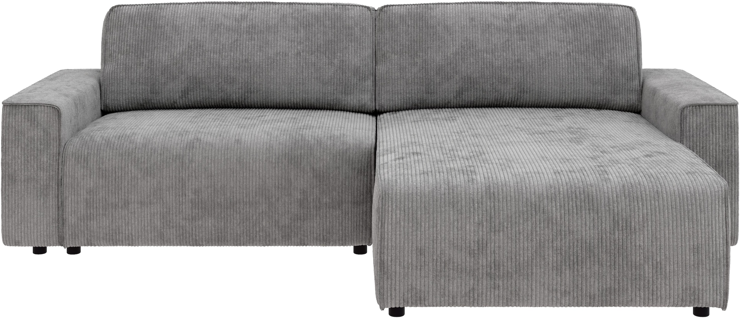 INOSIGN Ecksofa »Chance, Recamiere beidseitig montierbar, Schlaffunktion, Breite 265 cm«, in Cordstoff HYPER, mit Schlaffunktion und Bettkasten