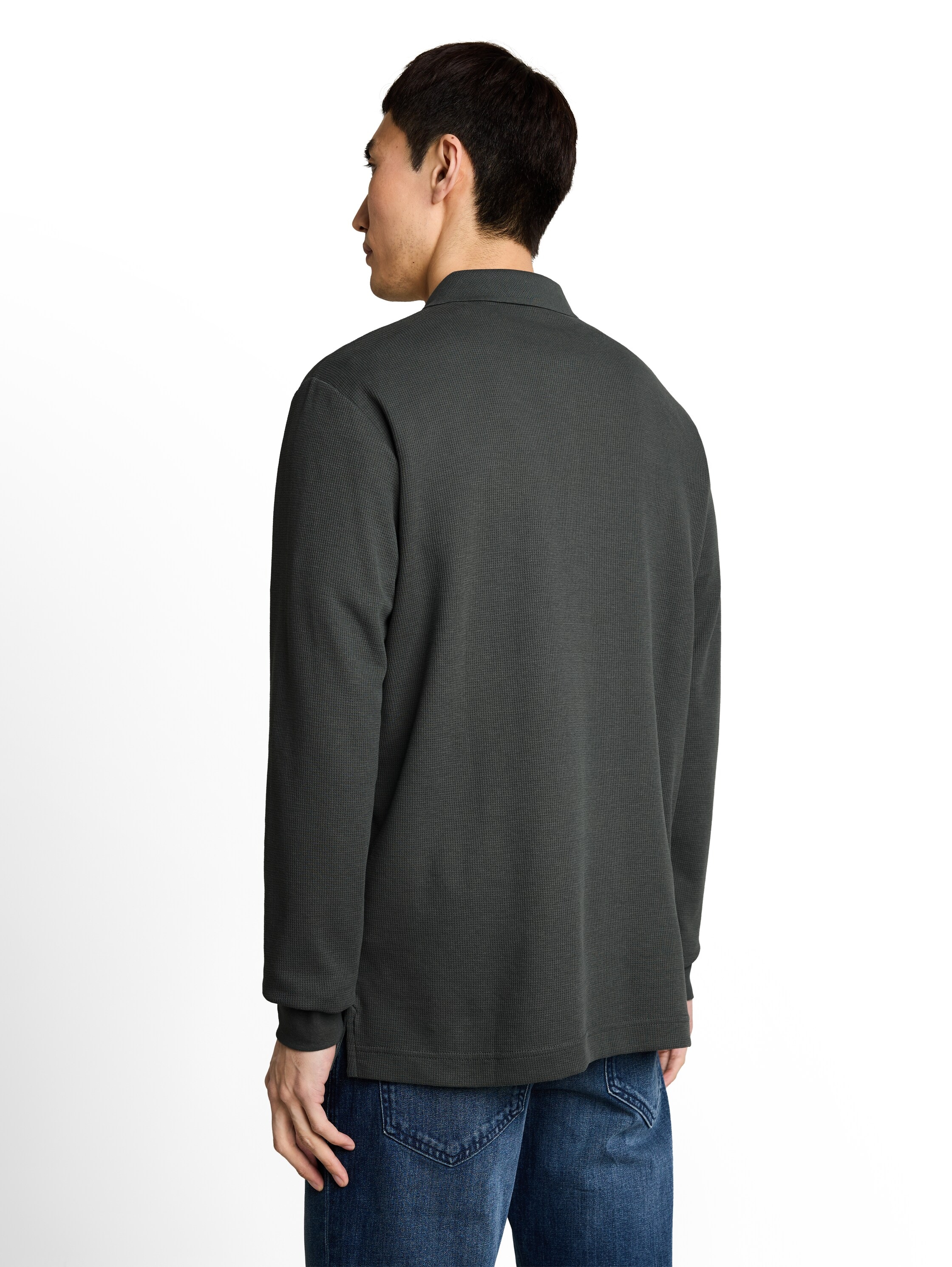 TOM TAILOR Langarm-Poloshirt mit Polokragen und Knopfleiste