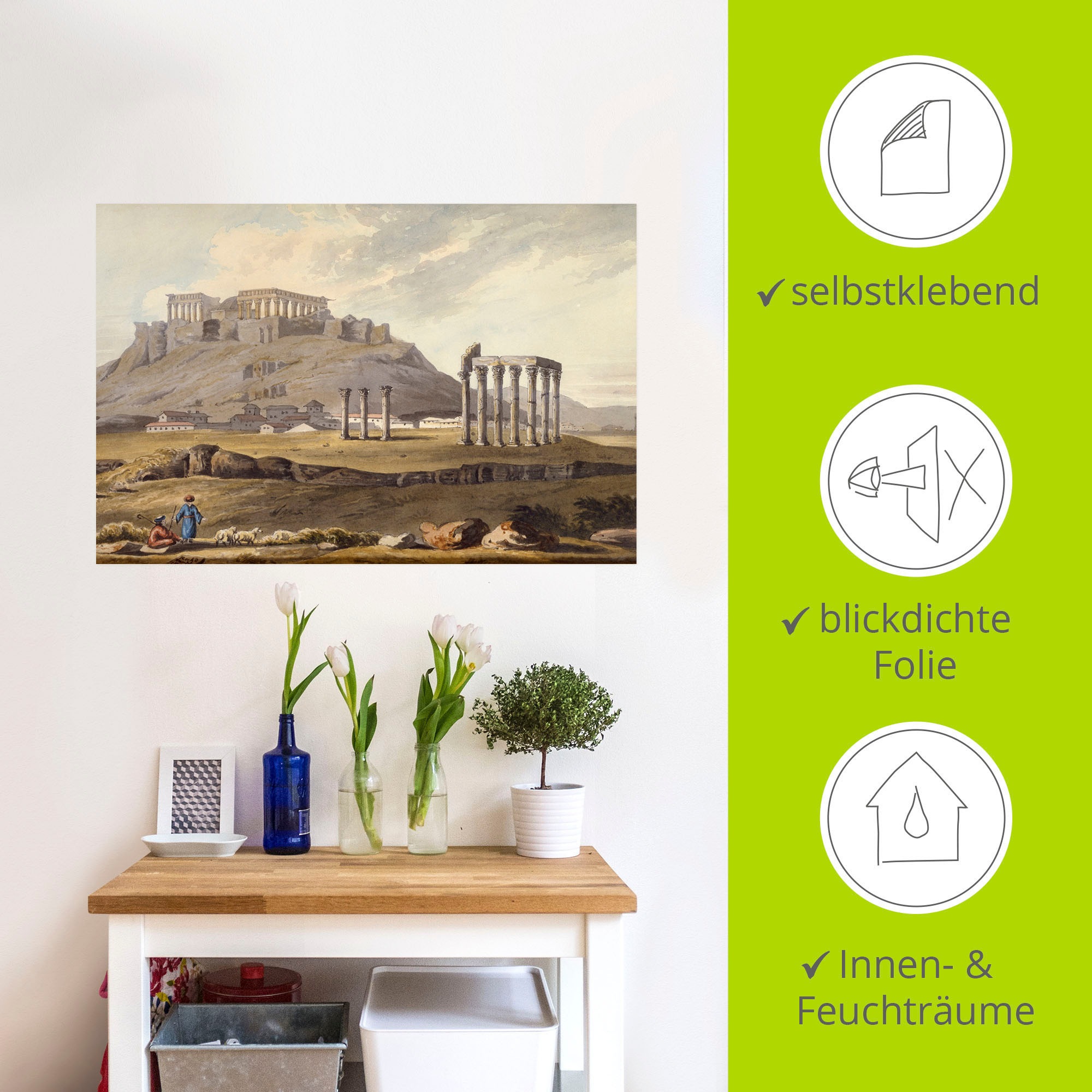Artland Wandbild »Der Tempel des olympischen Zeus«, Gebäude, (1 St.), als  Alubild, Leinwandbild, Wandaufkleber oder Poster in versch. Größen auf  Rechnung bestellen
