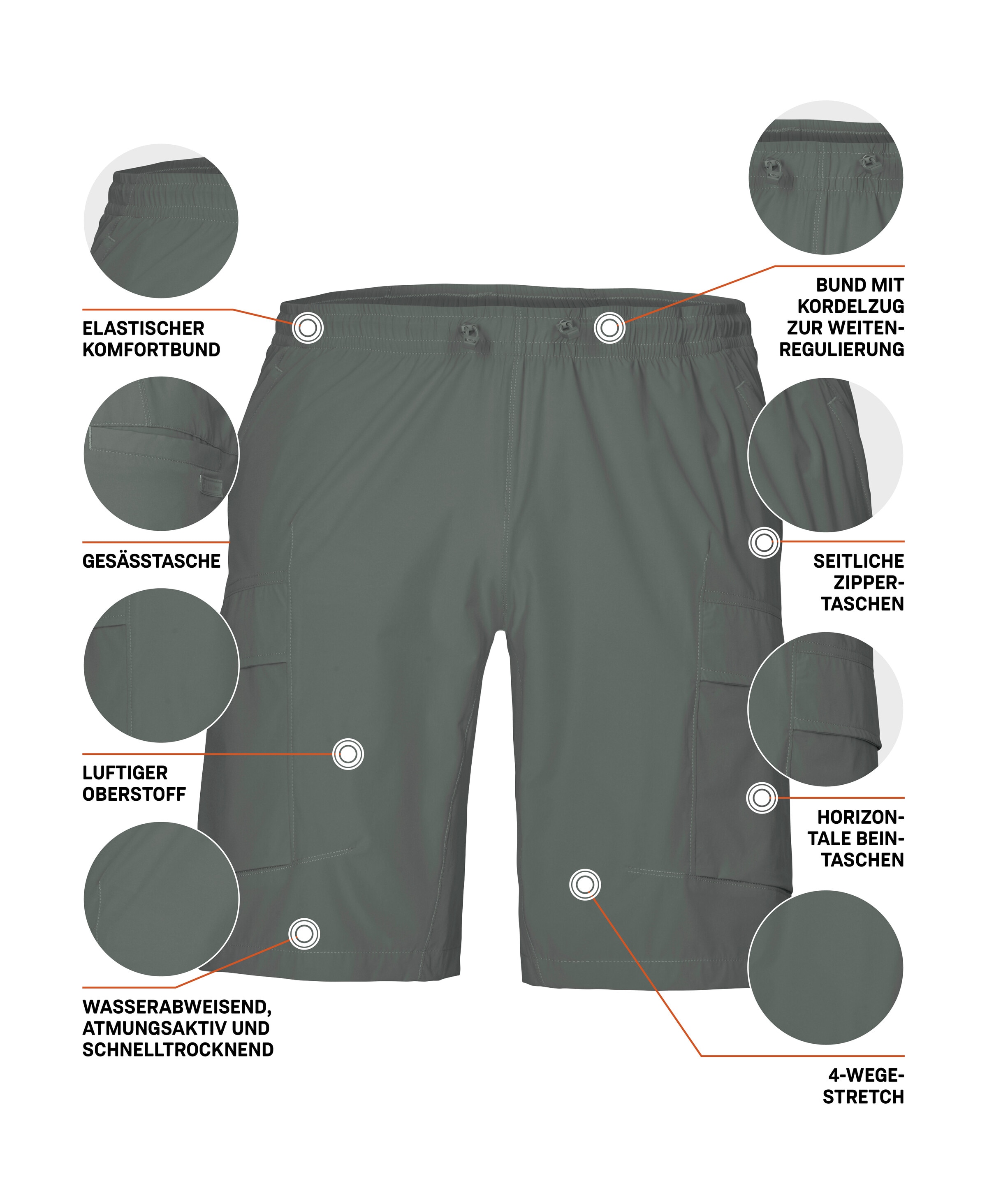 Killtec Shorts »KOS 184 MN SHRTS«  Leichte, wasserabweisende Funktionsshorts mit 4-Wege-Stretch